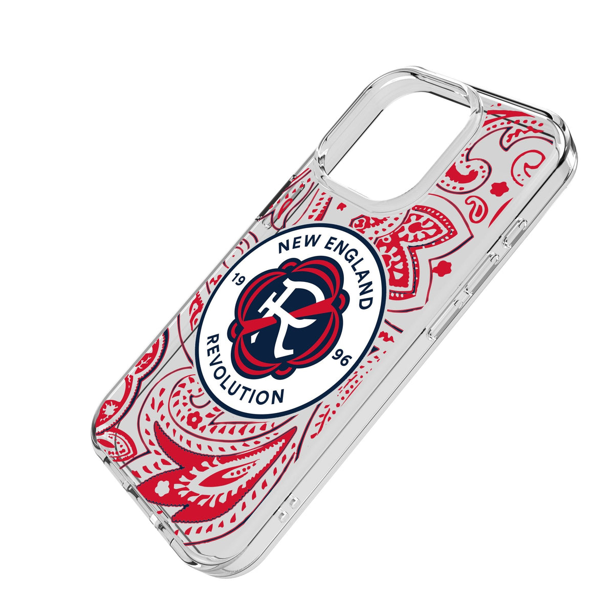 New England Revolution Paisley Clear Phone Case for Apple iPhone 2