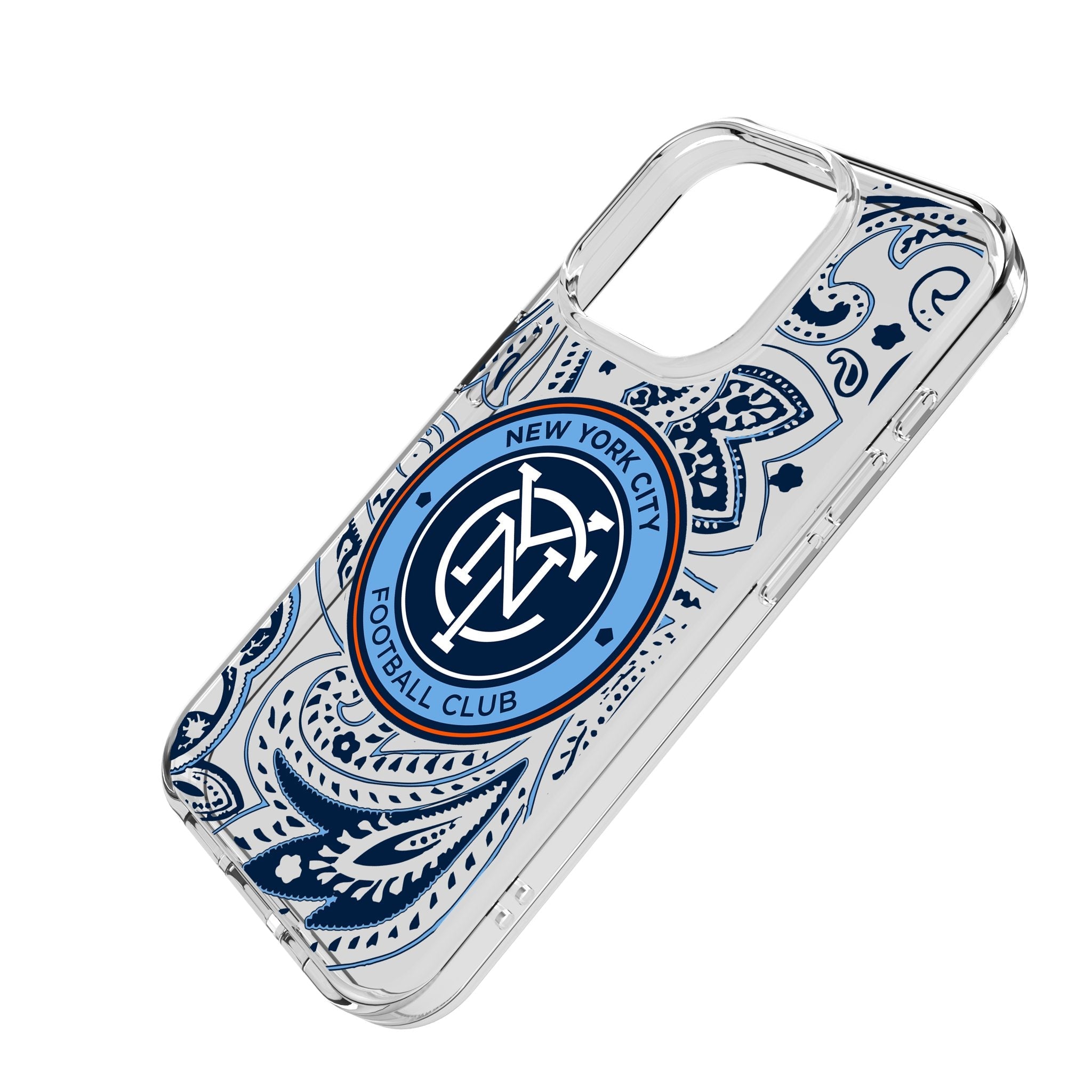 New York City FC Paisley Clear Phone Case for Apple iPhone