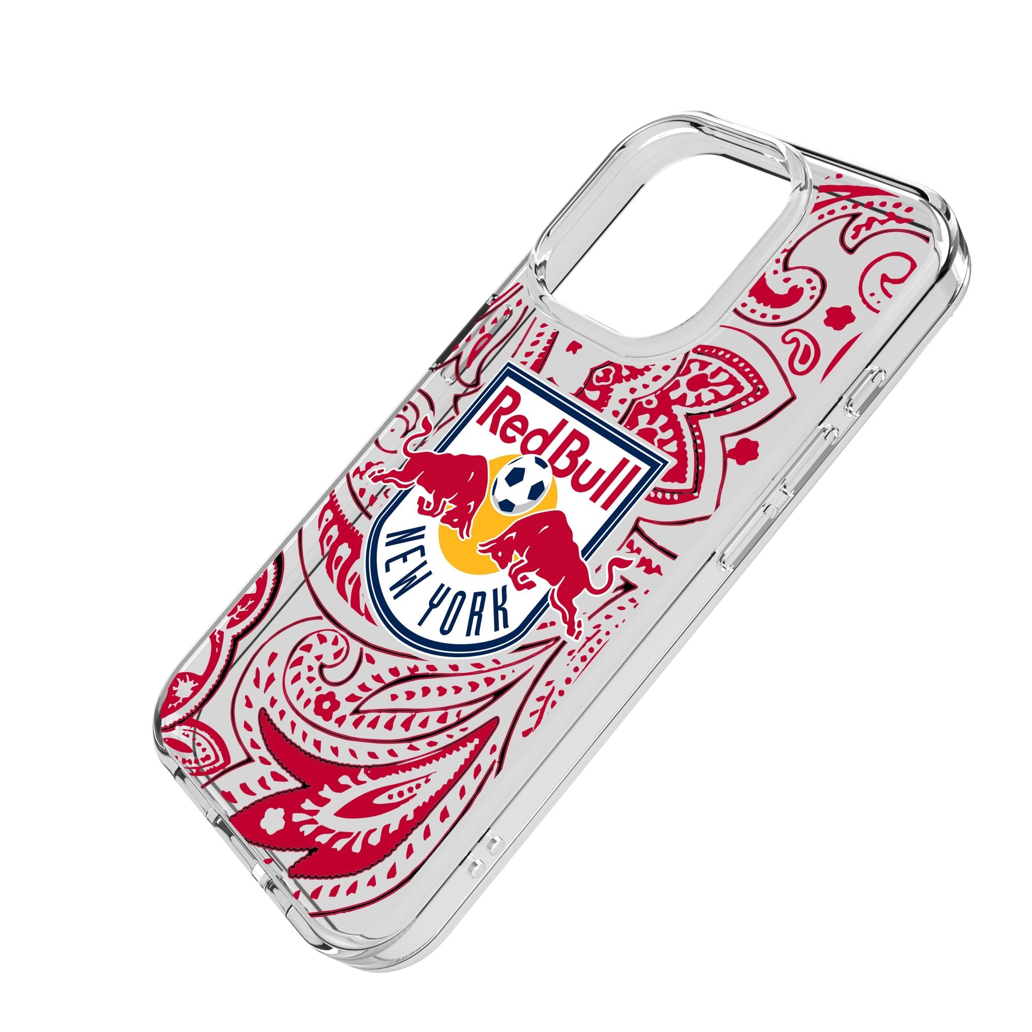 New York Red Bulls Paisley Clear Phone Case for Apple iPhone