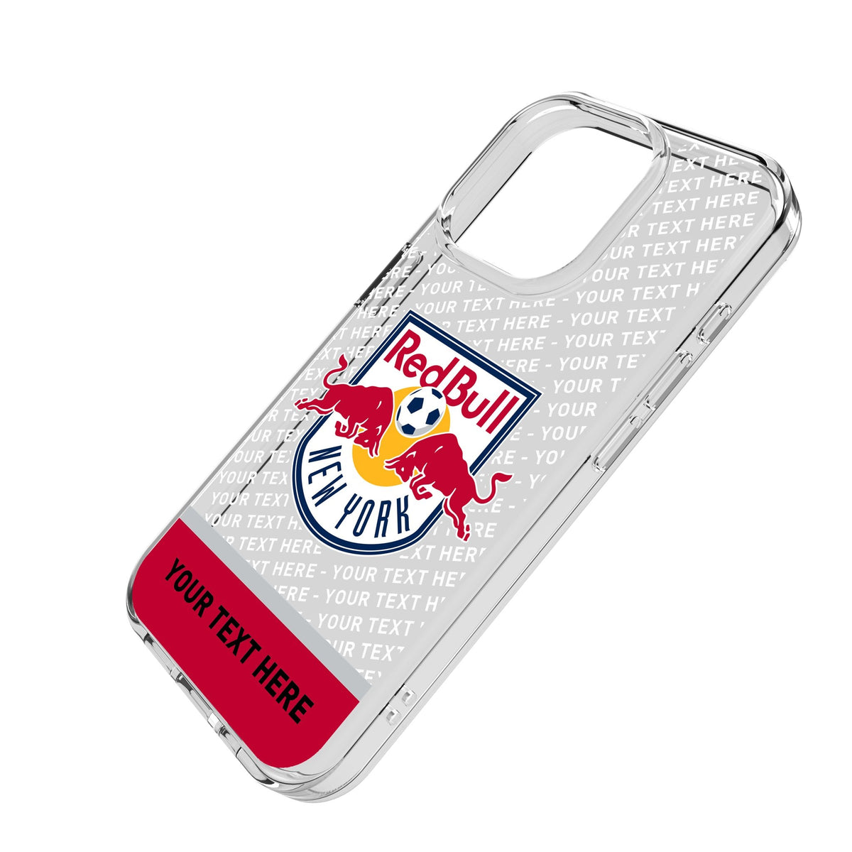 New York Red Bulls Personalized EndZone Plus Clear Phone Case for Apple iPhone
