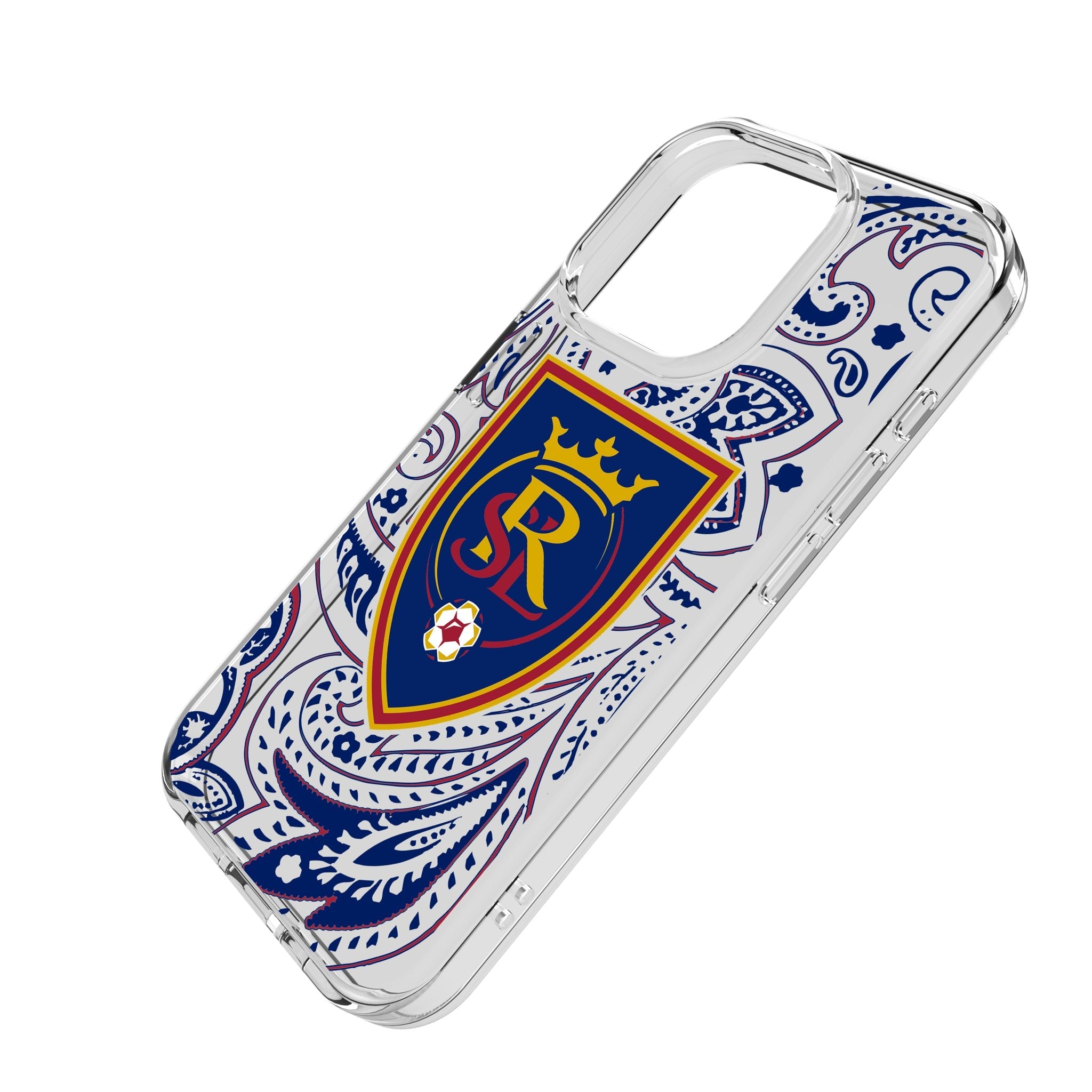 Real Salt Lake Paisley Clear Phone Case for Apple iPhone