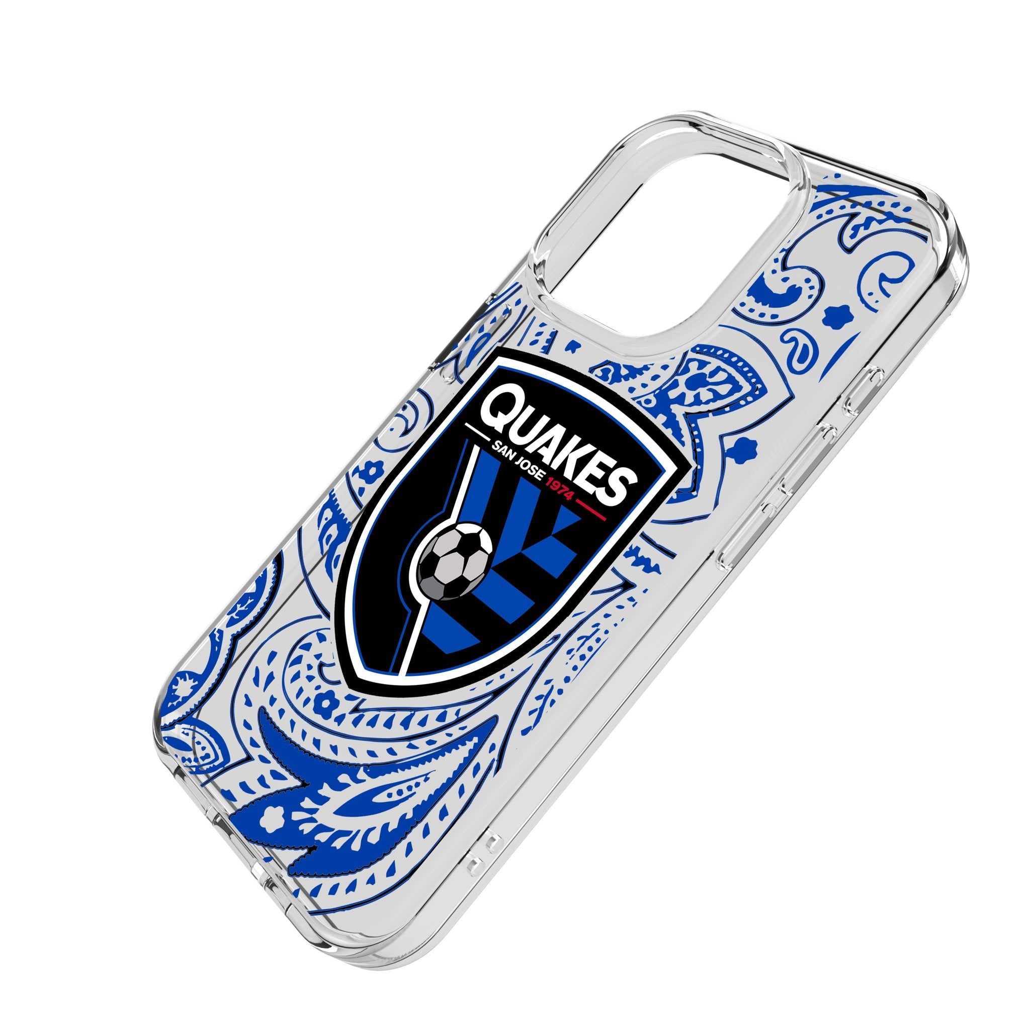 San Jose Earthquakes Paisley Clear Phone Case for Apple iPhone