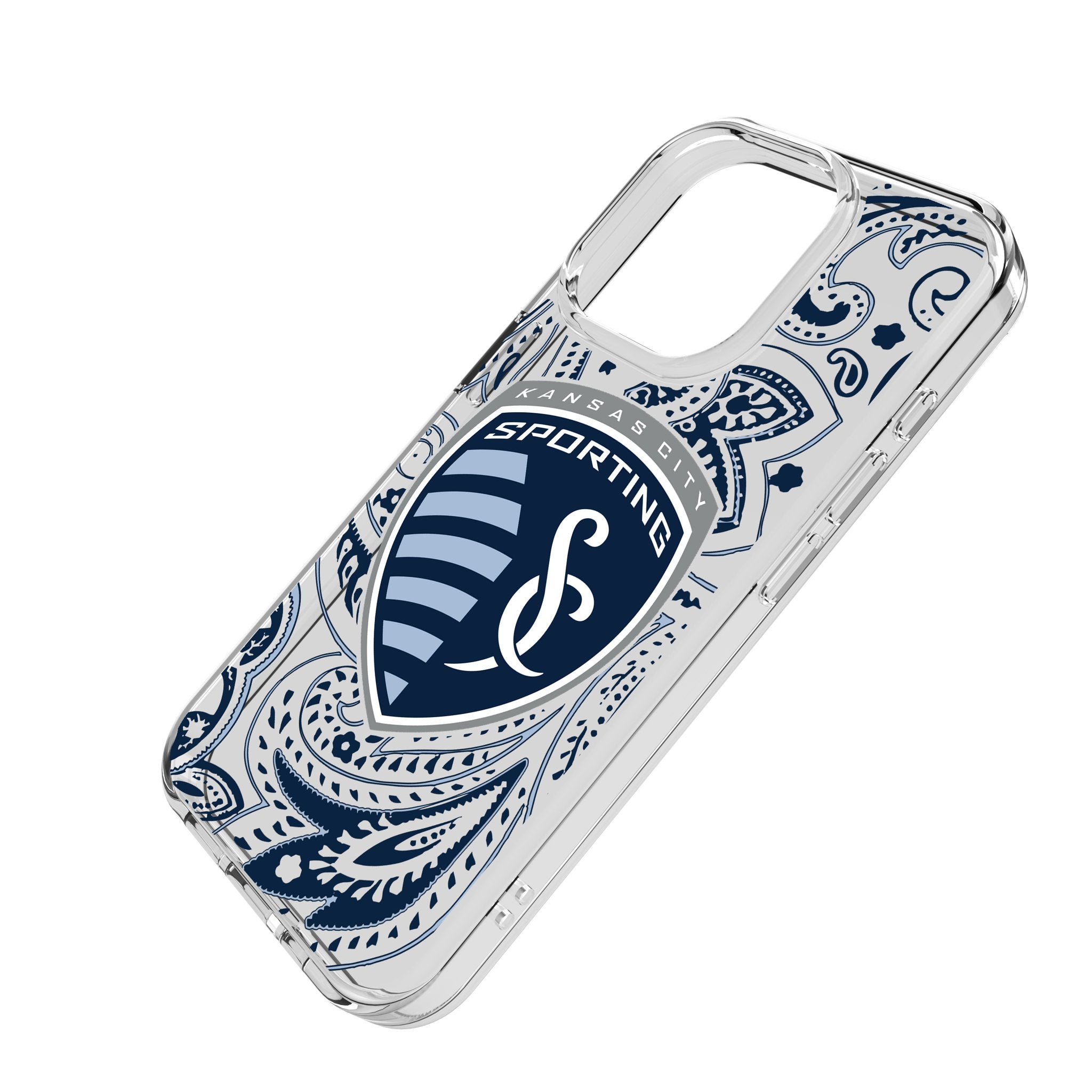Sporting Kansas City Paisley Clear Phone Case for Apple iPhone