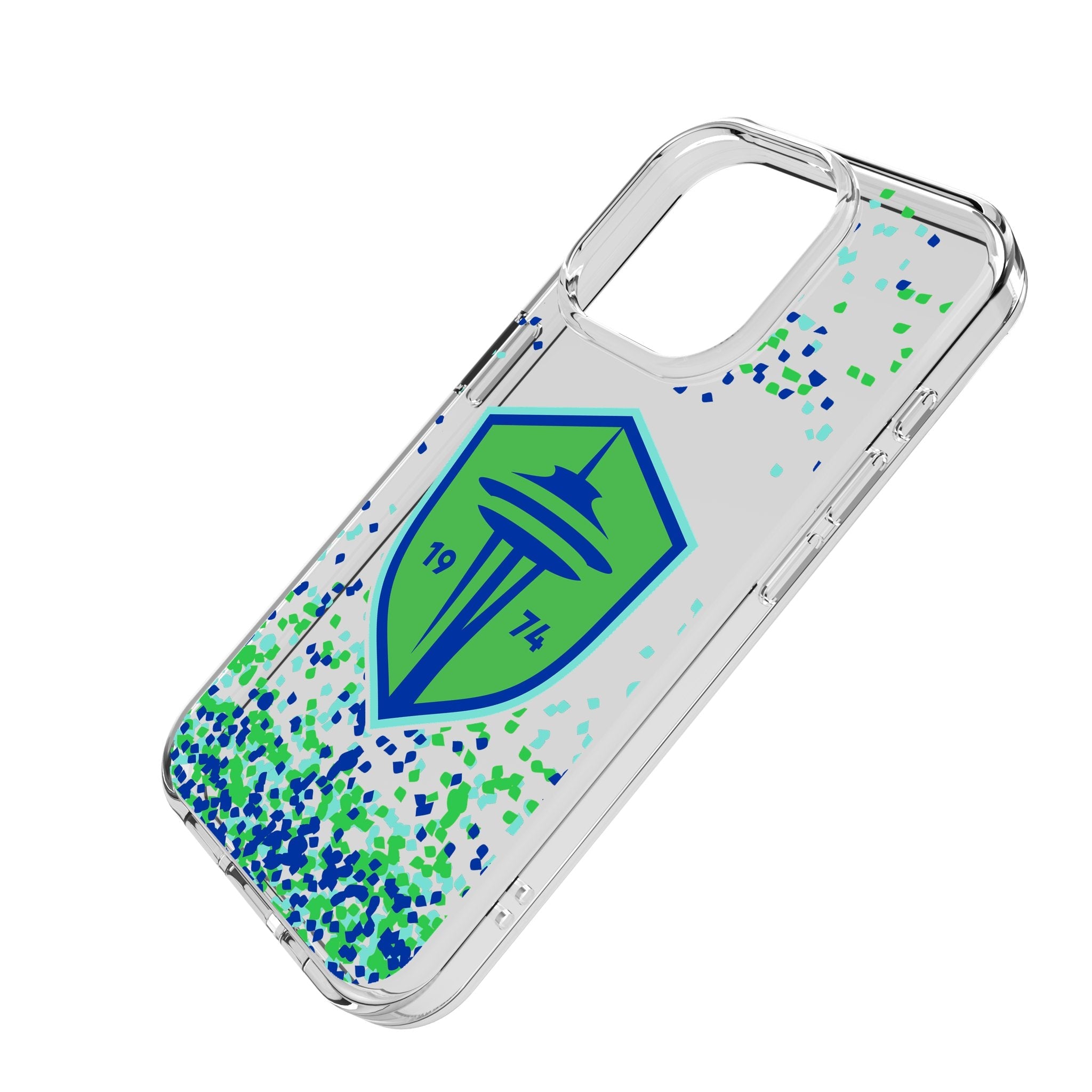 Seattle Sounders FC Confetti Clear Phone Case for Apple iPhone