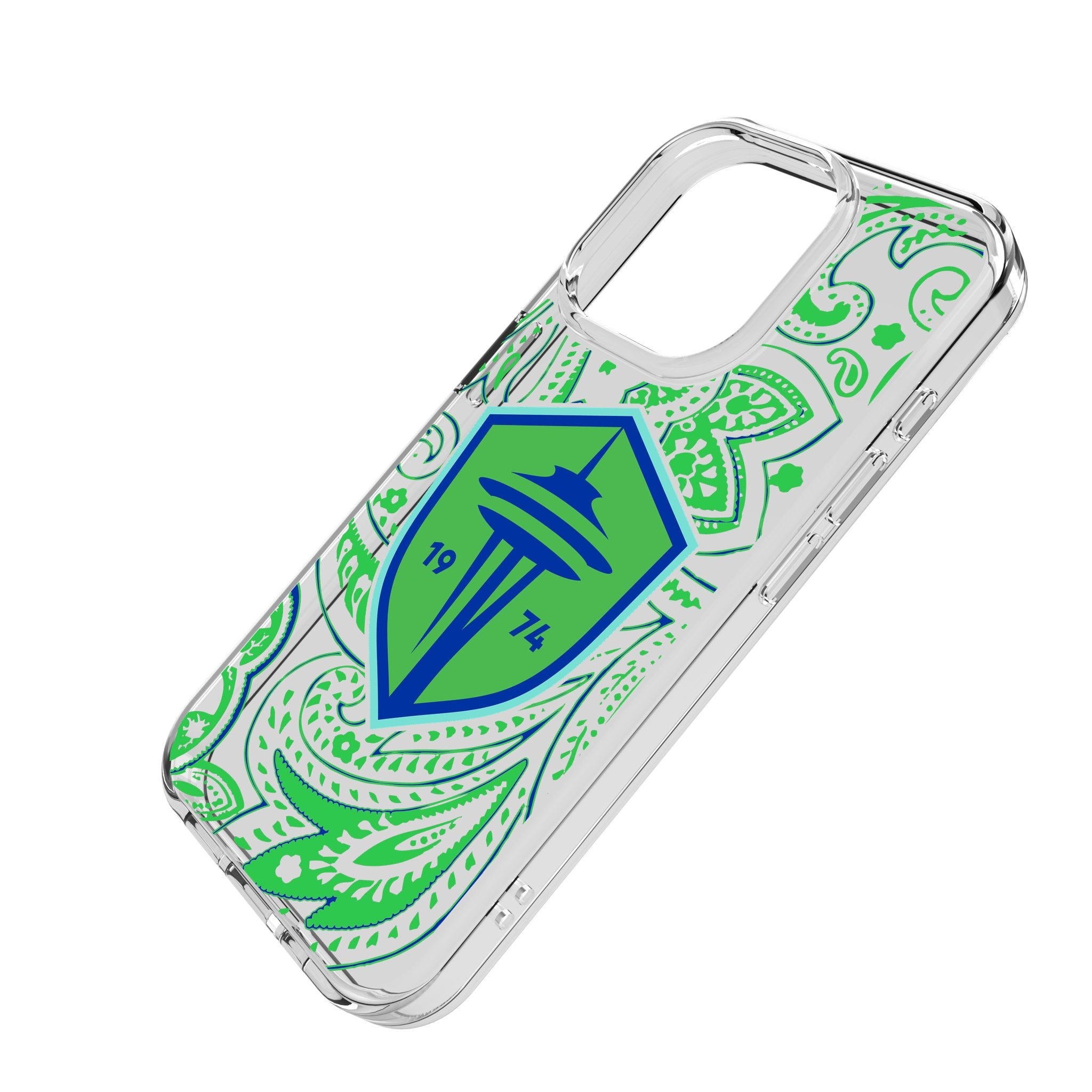 Seattle Sounders FC Paisley Clear Phone Case for Apple iPhone 2