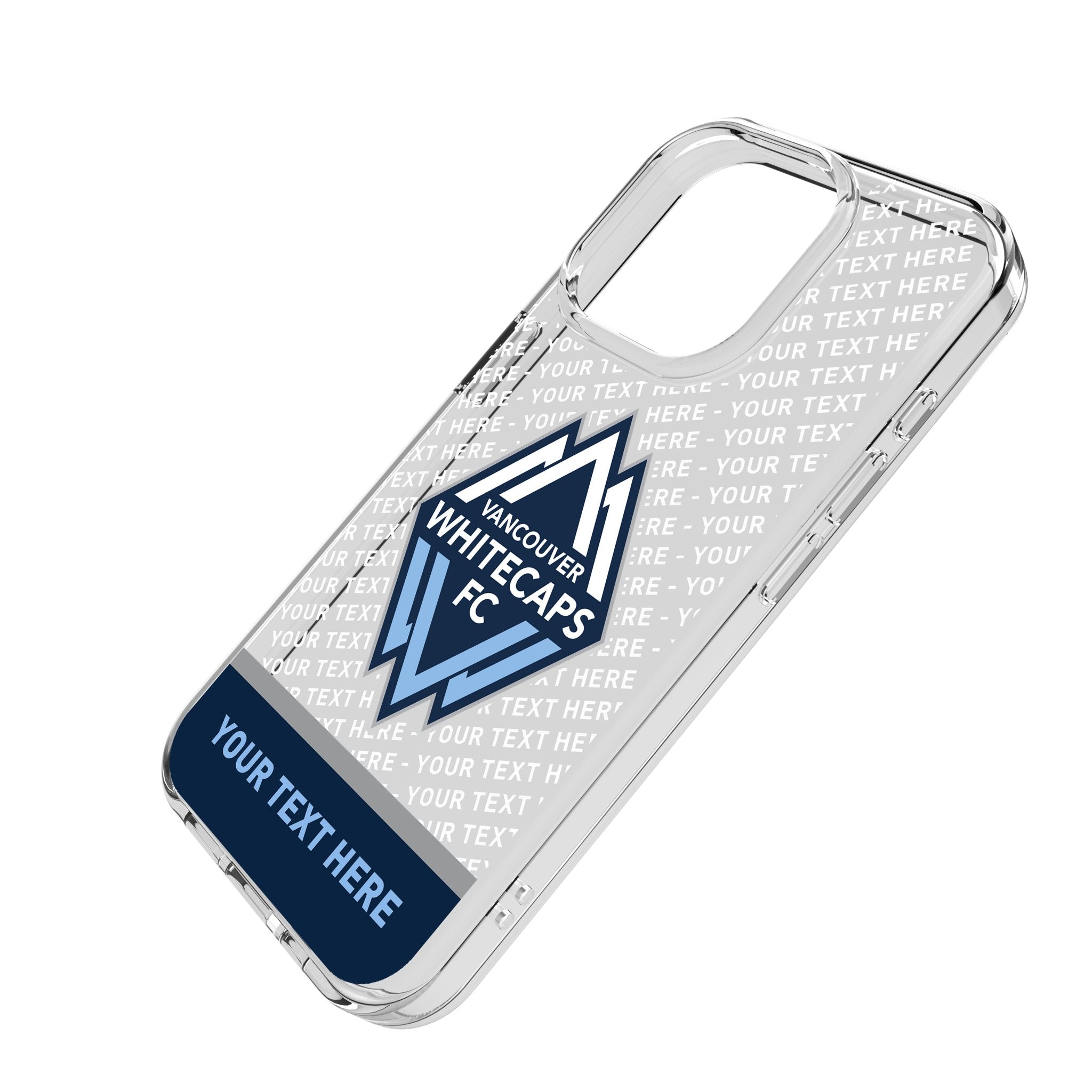 Vancouver Whitecaps Personalized EndZone Plus Clear Phone Case for Apple iPhone