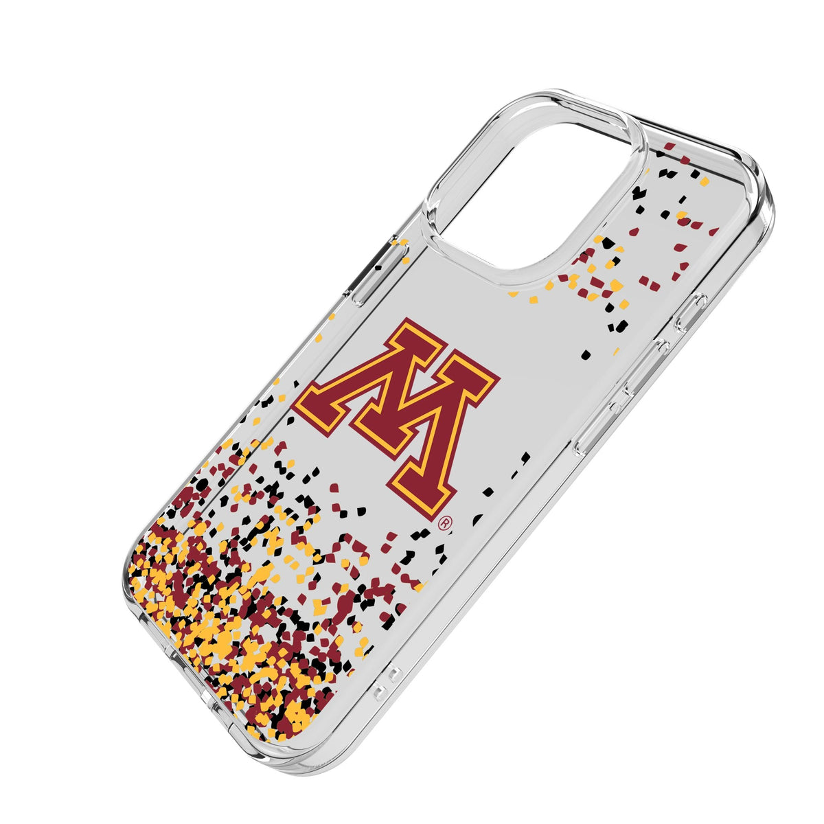University of Minnesota Golden Gophers Confetti Clear Phone Case for Apple iPhone 2