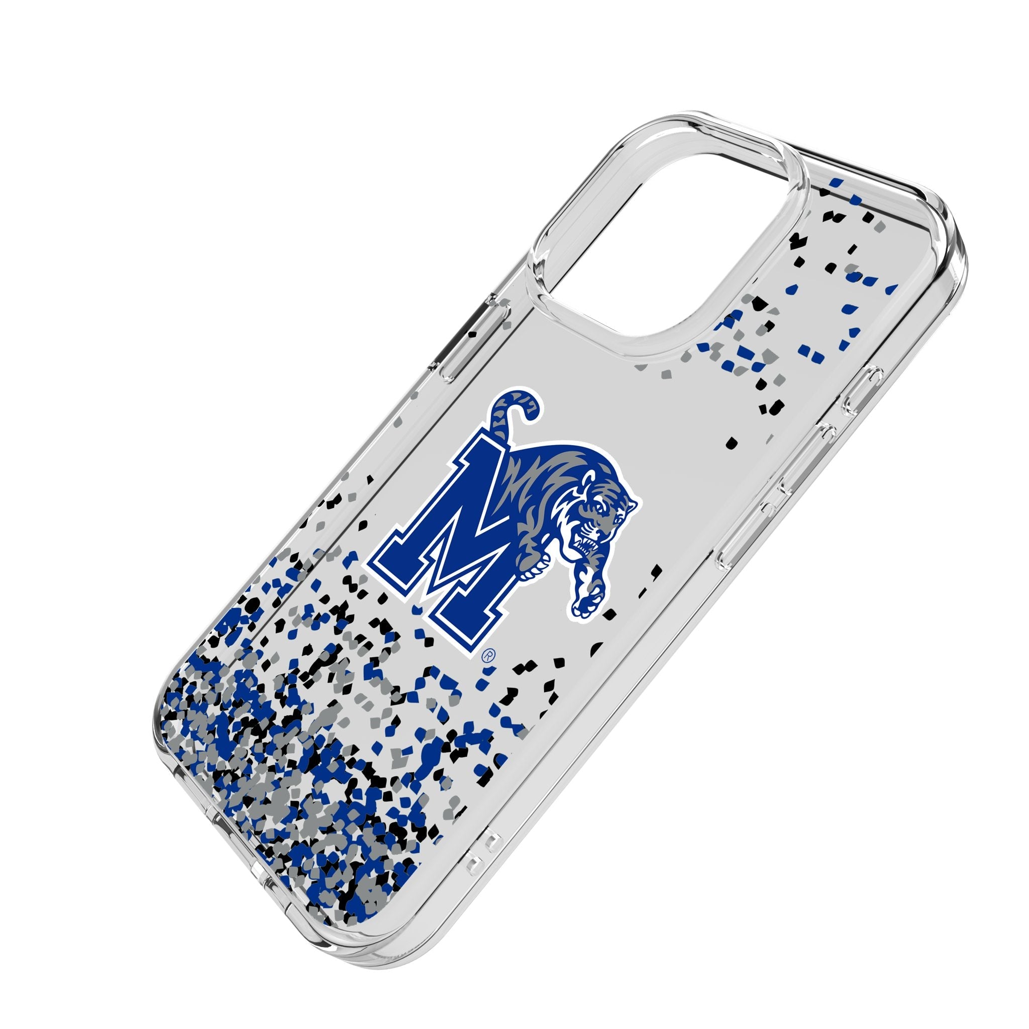 University of Memphis Tigers Confetti Clear Phone Case for Apple iPhone