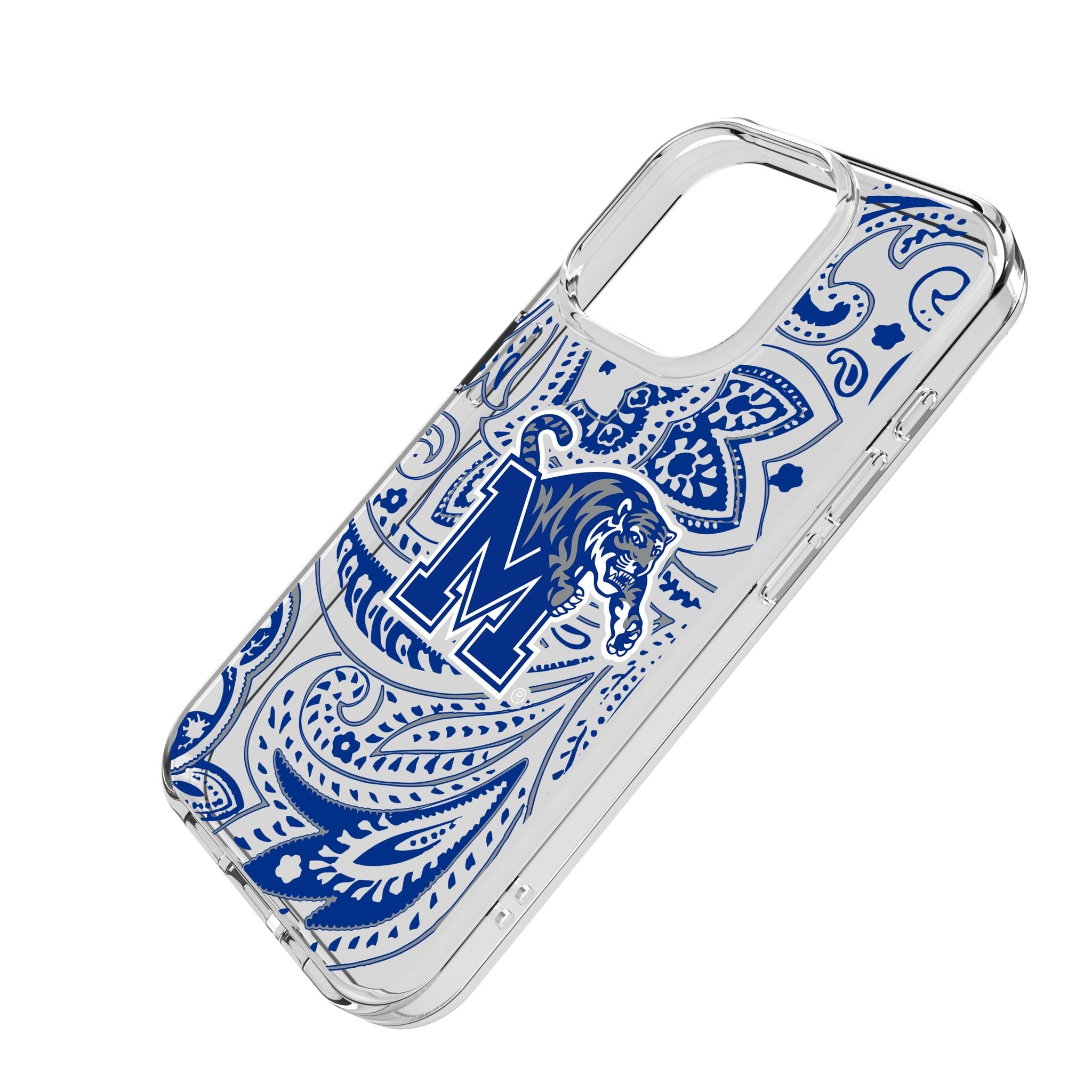 University of Memphis Tigers Paisley Clear Phone Case for Apple iPhone