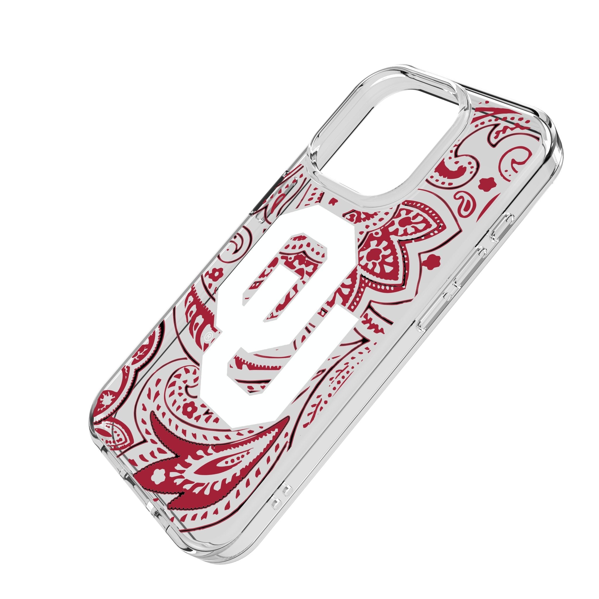 University of Oklahoma Sooners Paisley Clear Phone Case for Apple iPhone 2