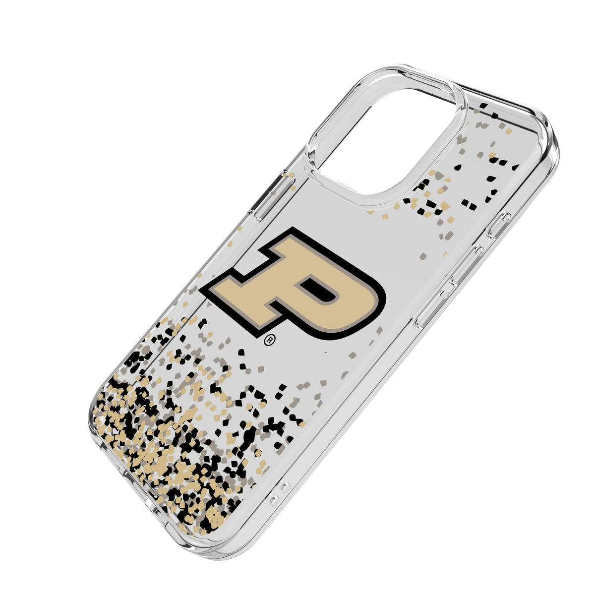 Purdue University Boilermakers Confetti Clear Phone Case for Apple iPhone 2