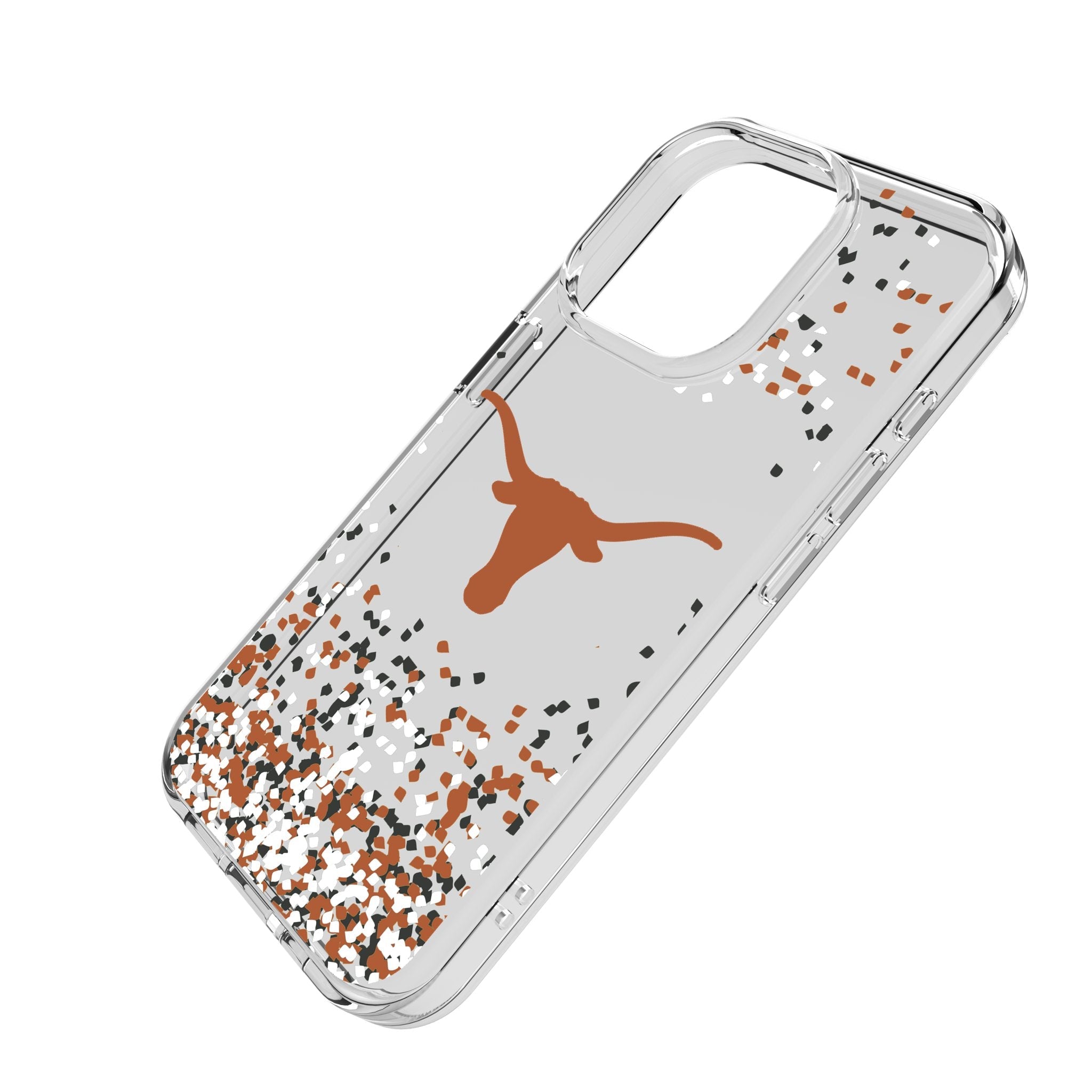 University of Texas Longhorns Confetti Clear Phone Case for Apple iPhone 2
