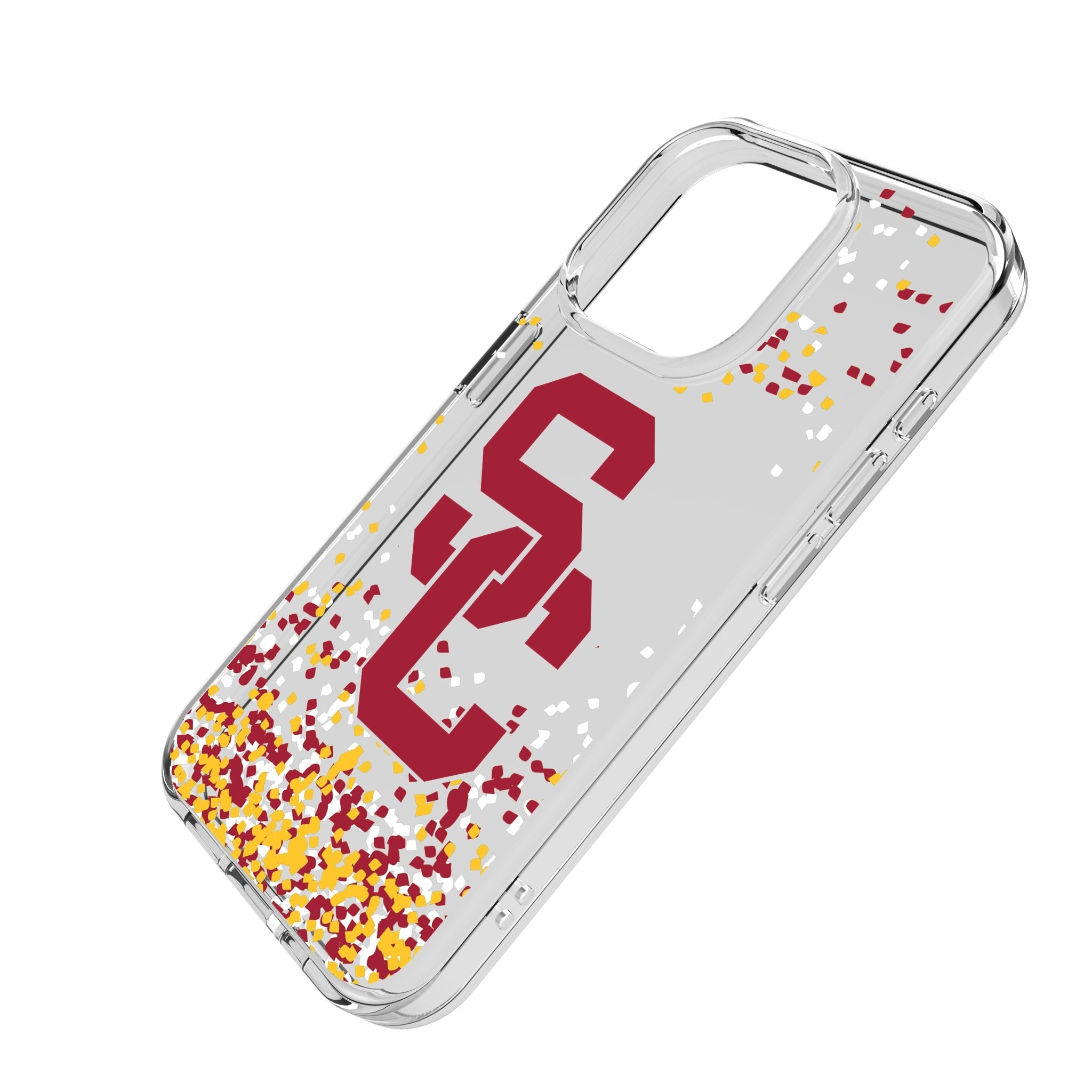 University of Southern California Trojans Confetti Clear Phone Case for Apple iPhone 2