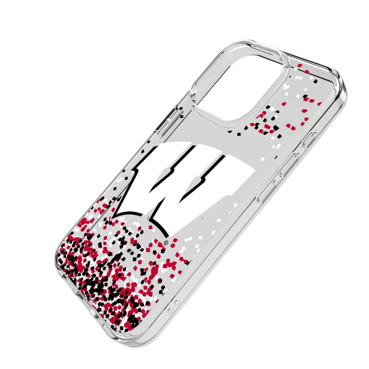 University of Wisconsin Badgers Confetti Clear Phone Case for Apple iPhone