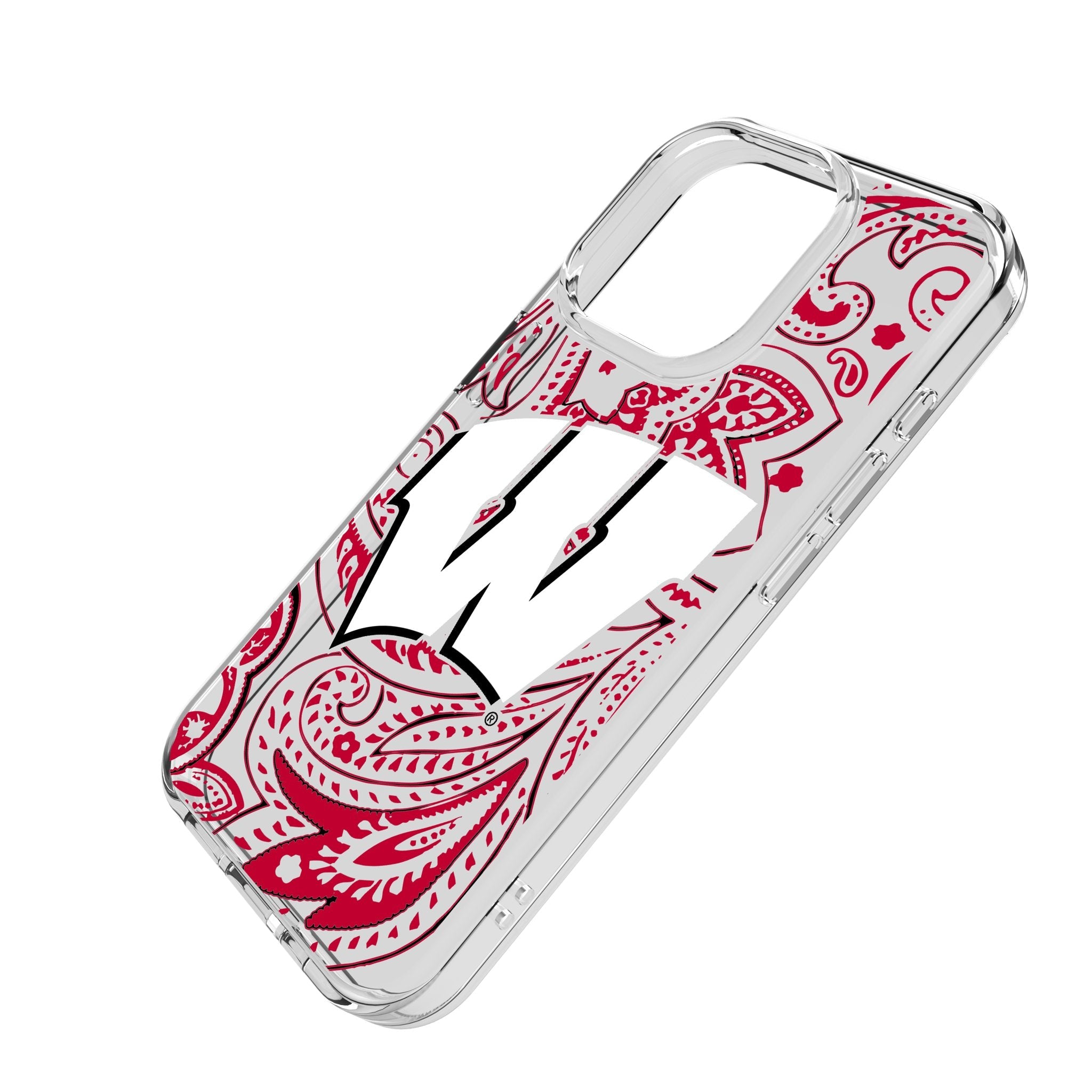 University of Wisconsin Badgers Paisley Clear Phone Case for Apple iPhone 2