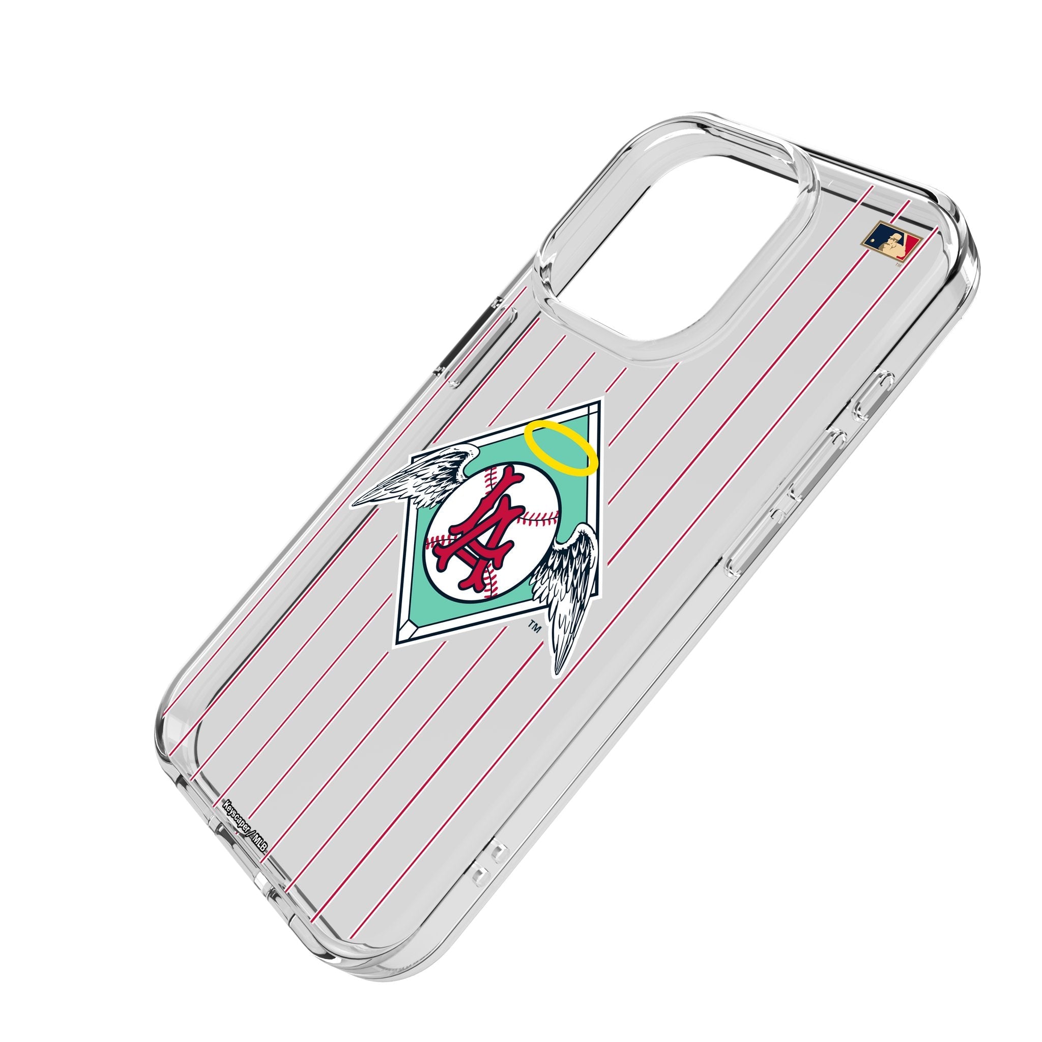 LA Angels 1961-1965 - Cooperstown Collection Pinstripe Clear Phone Case for Apple iPhone 2