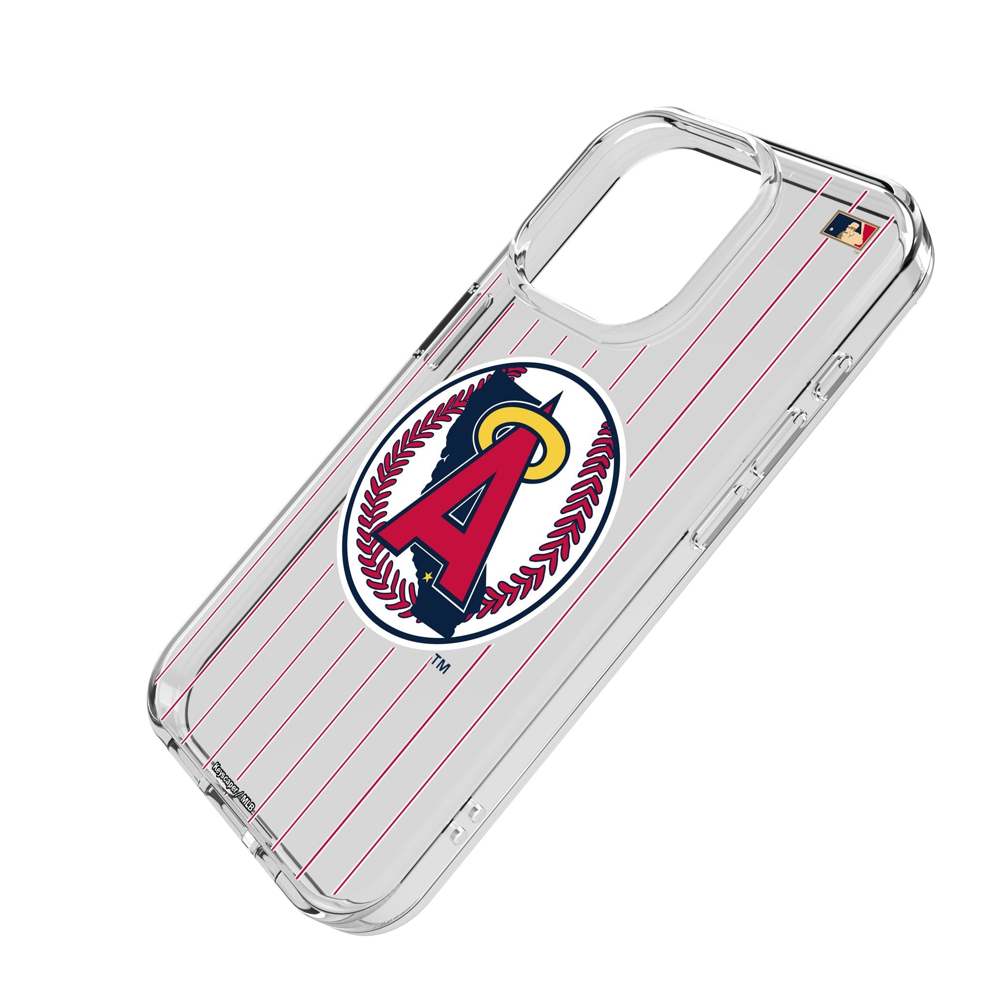 LA Angels 1986-1992 - Cooperstown Collection Pinstripe Clear Phone Case for Apple iPhone