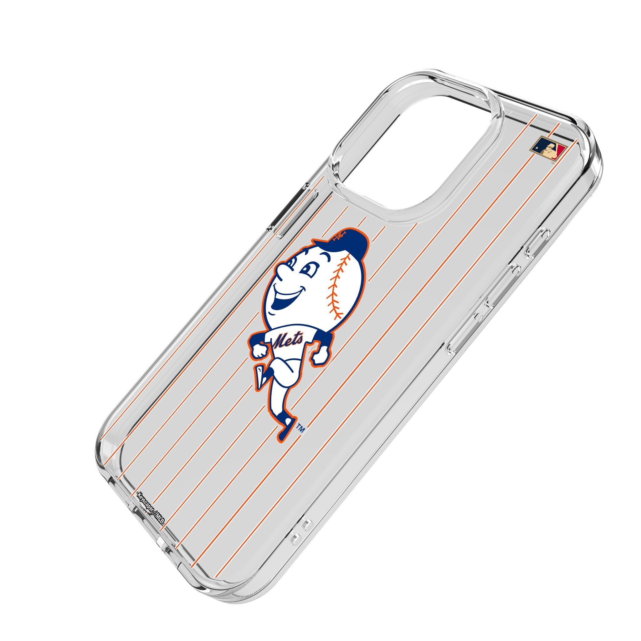 New York Mets 2014 - Cooperstown Collection Pinstripe Clear Phone Case for Apple iPhone 2
