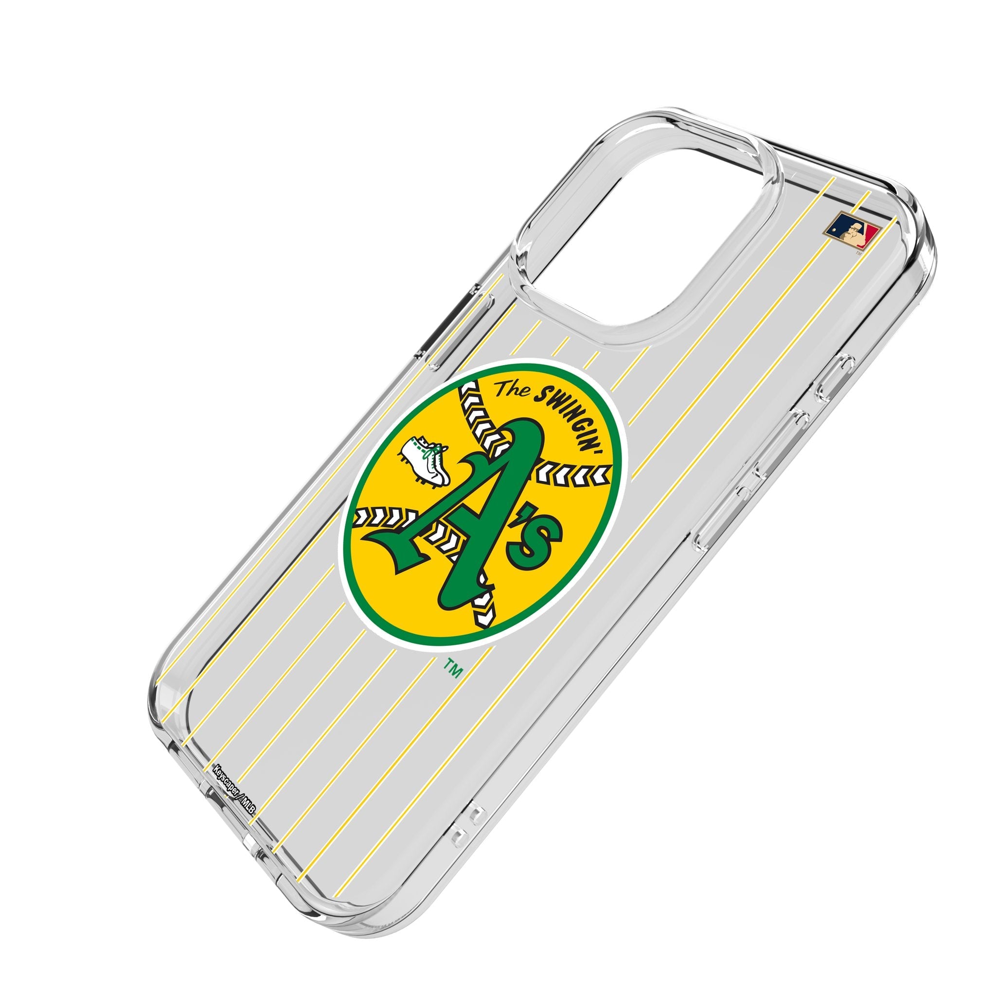 Oakland As 1971-1981 - Cooperstown Collection Pinstripe Clear Phone Case for Apple iPhone 2