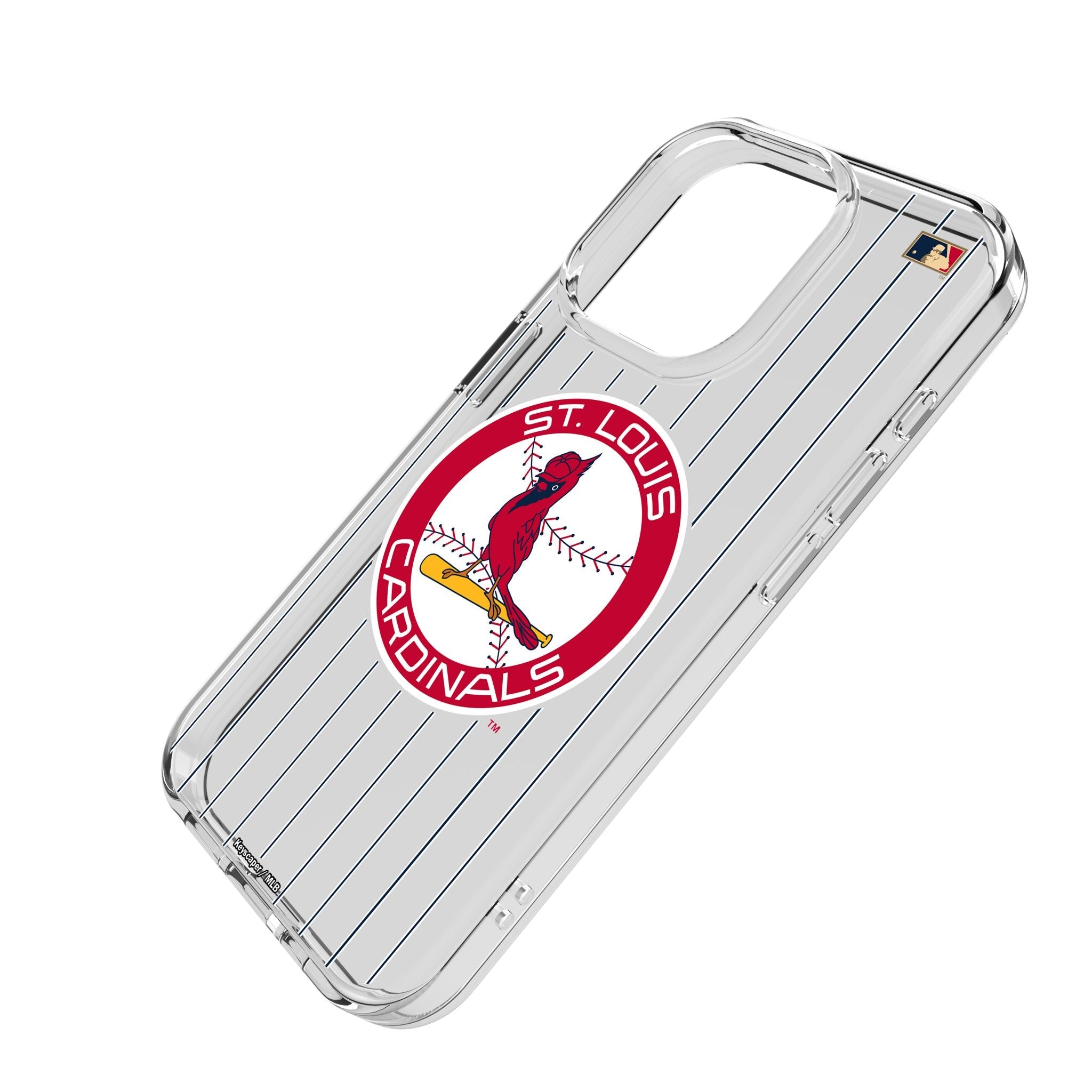 St Louis Cardinals 1966-1997 - Cooperstown Collection Pinstripe Clear Phone Case for Apple iPhone