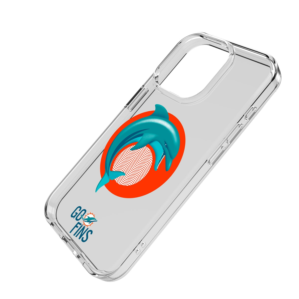 Miami Dolphins 2024 Edition Clear Phone Case for Apple iPhone 2