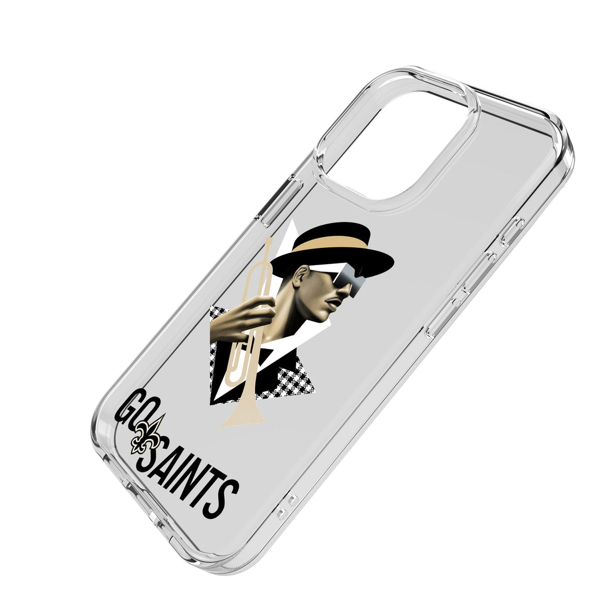 New Orleans Saints 2024 Edition Clear Phone Case for Apple iPhone 2