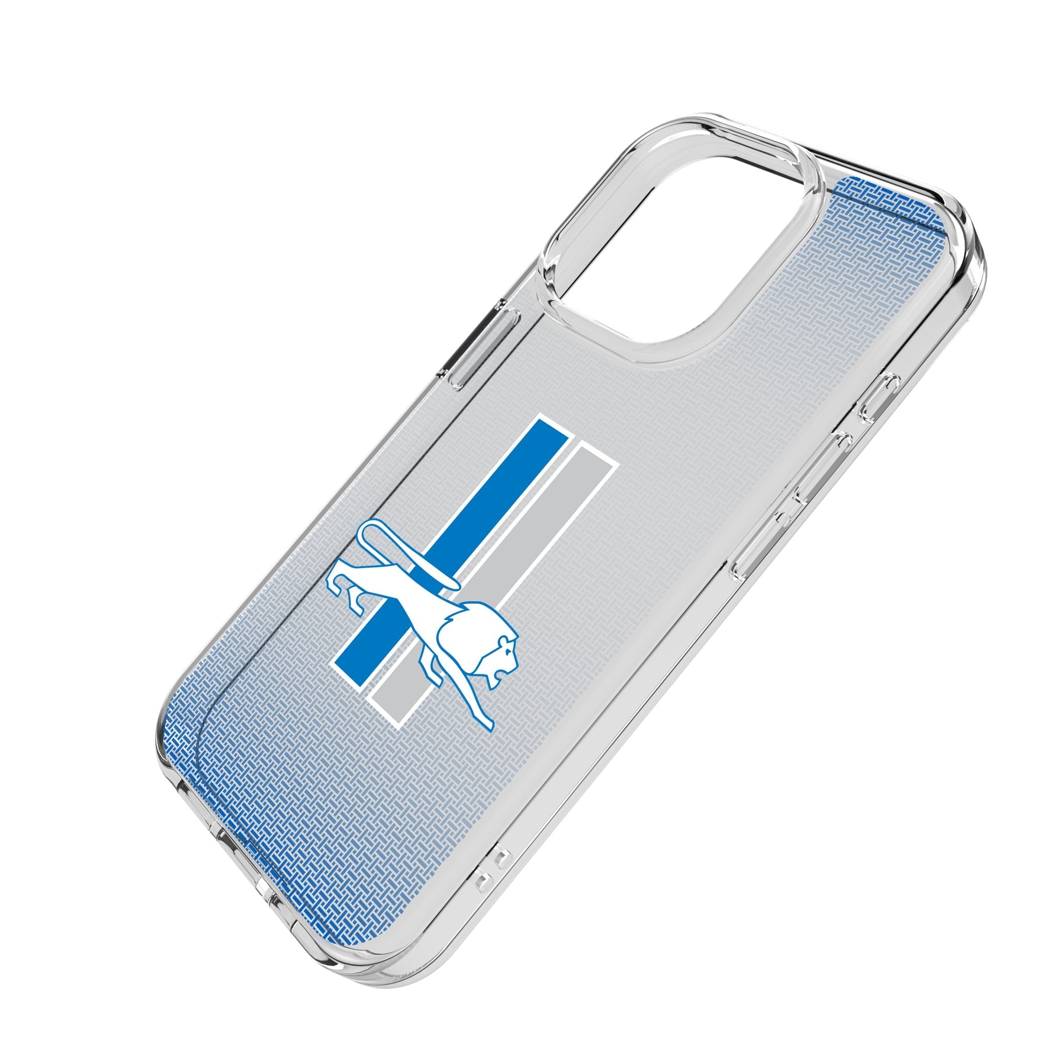 Detroit Lions Retro Linen Clear Phone Case for Apple iPhone 2