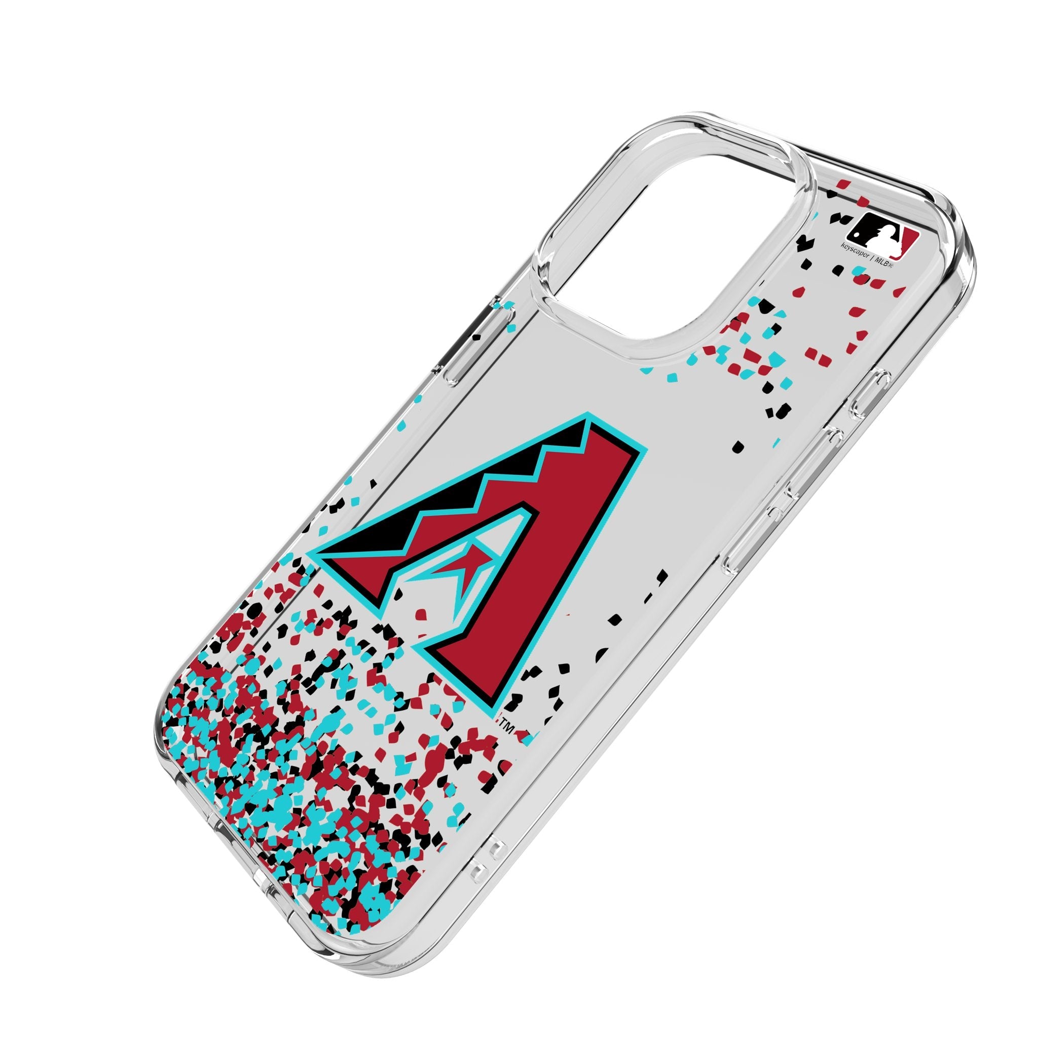 Arizona Diamondbacks Confetti Clear Phone Case for Apple iPhone