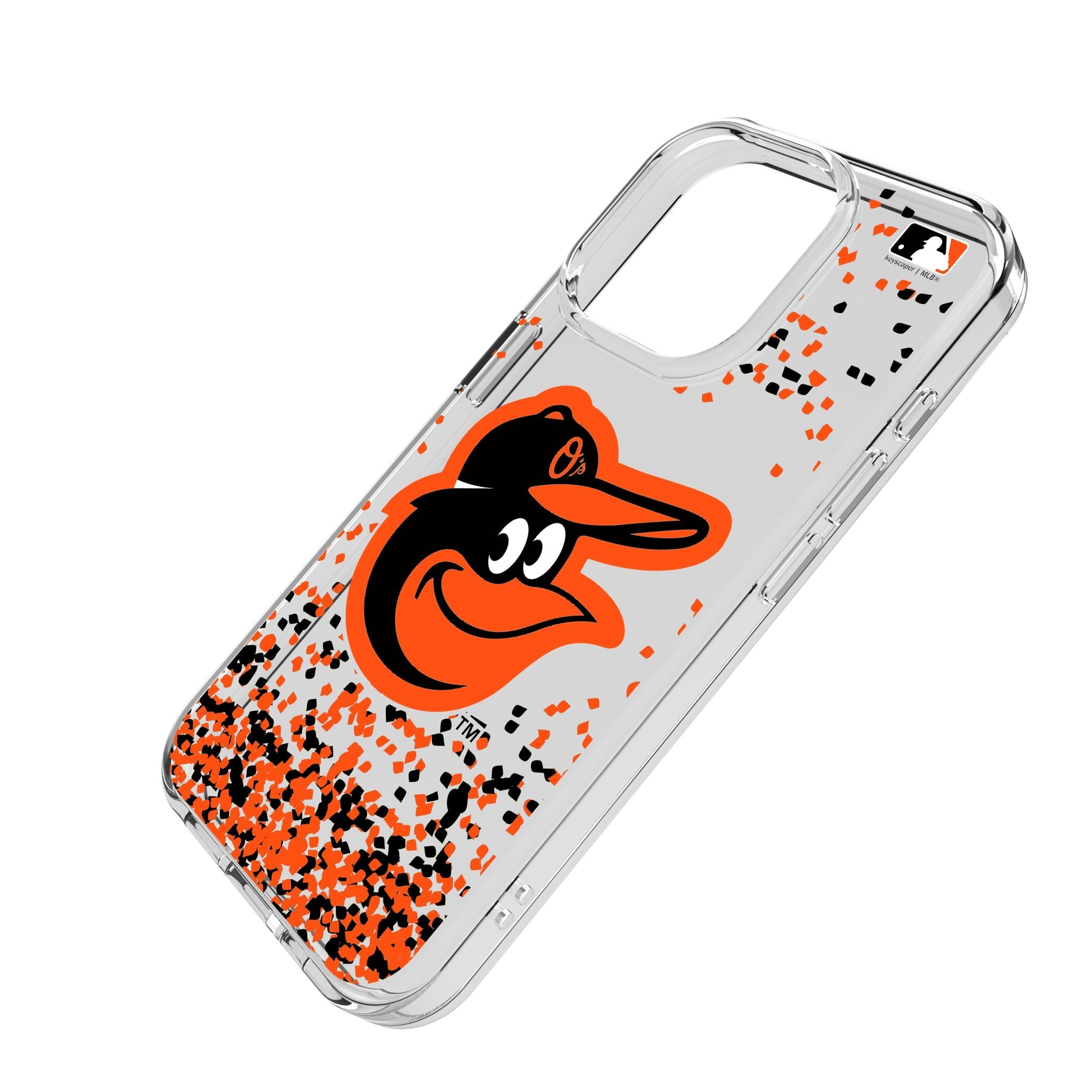 Baltimore Orioles Confetti Clear Phone Case for Apple iPhone