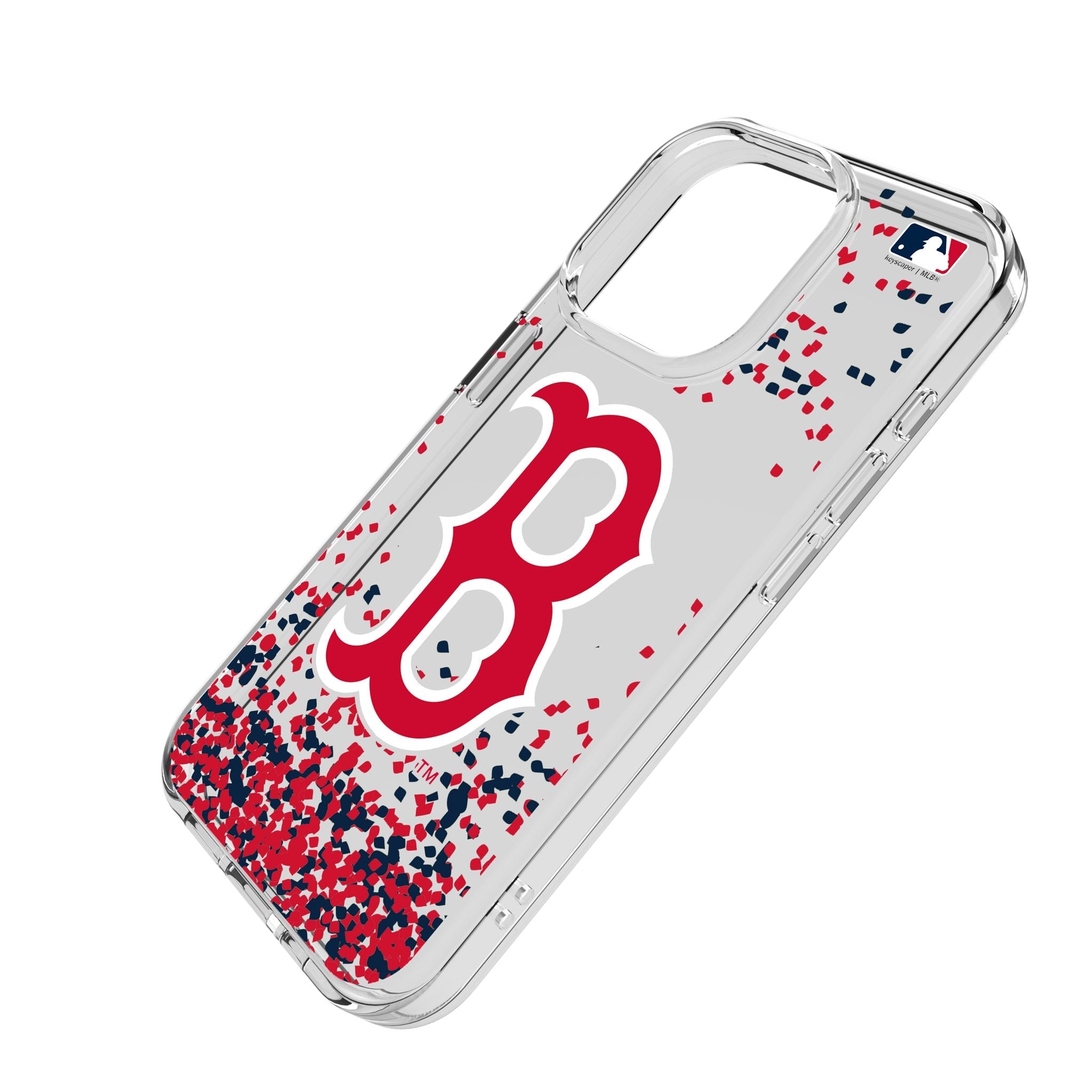 Boston Red Sox Confetti Clear Phone Case for Apple iPhone 2