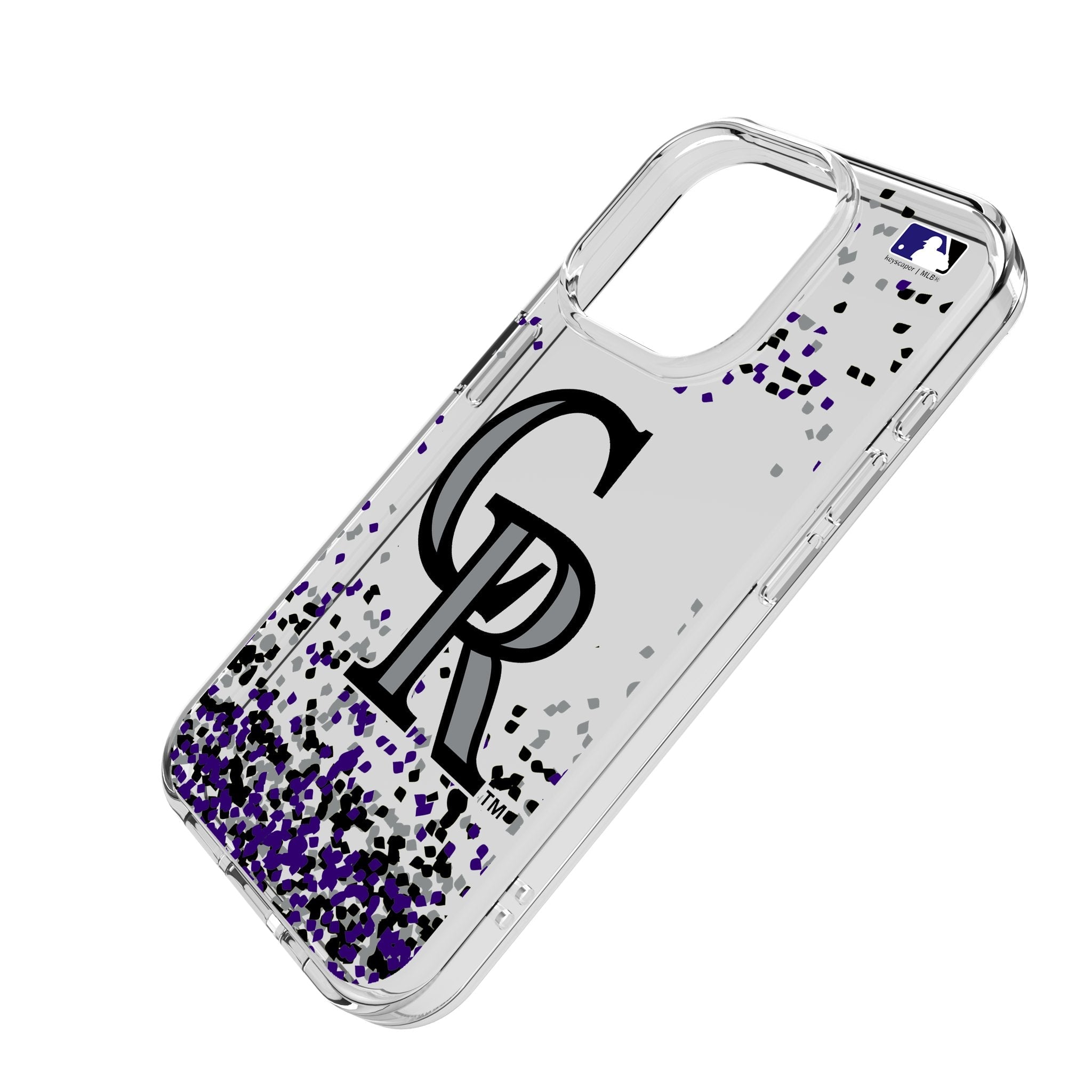 Colorado Rockies Confetti Clear Phone Case for Apple iPhone 2