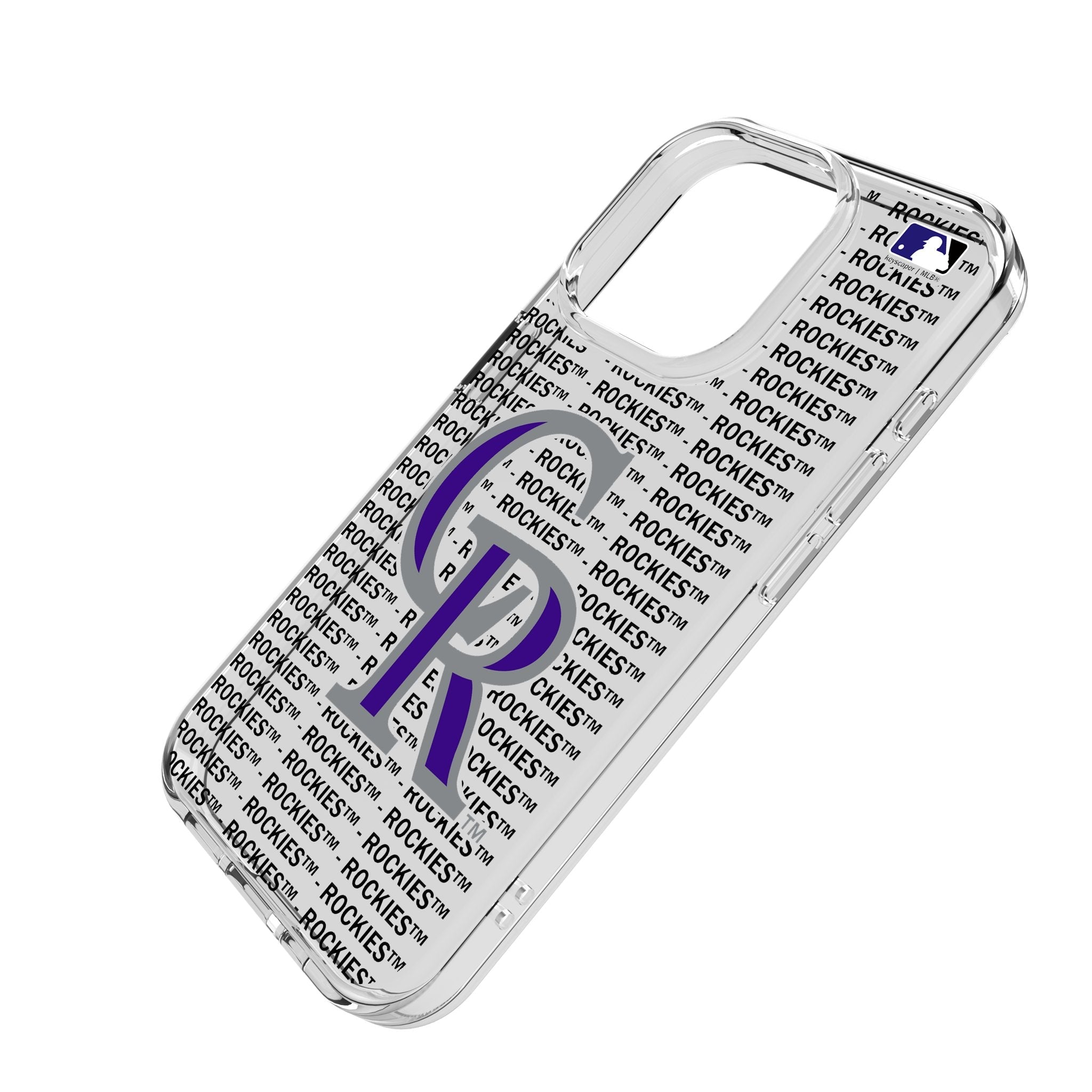 Colorado Rockies Text Backdrop Clear Phone Case for Apple iPhone