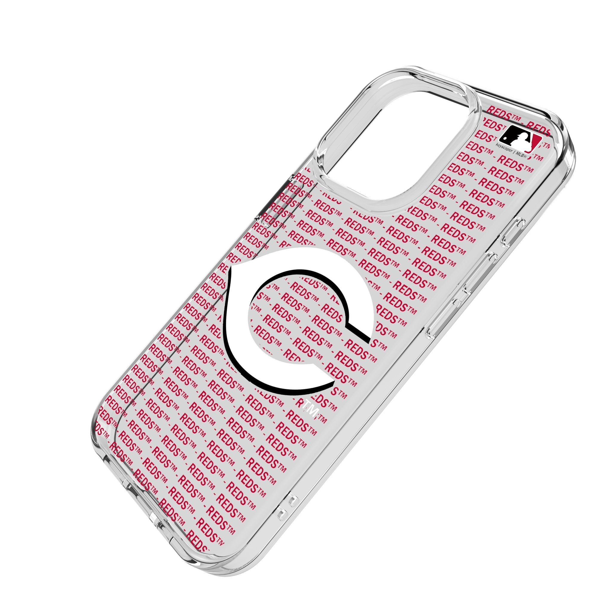 Cincinnati Reds Text Backdrop Clear Phone Case for Apple iPhone 2