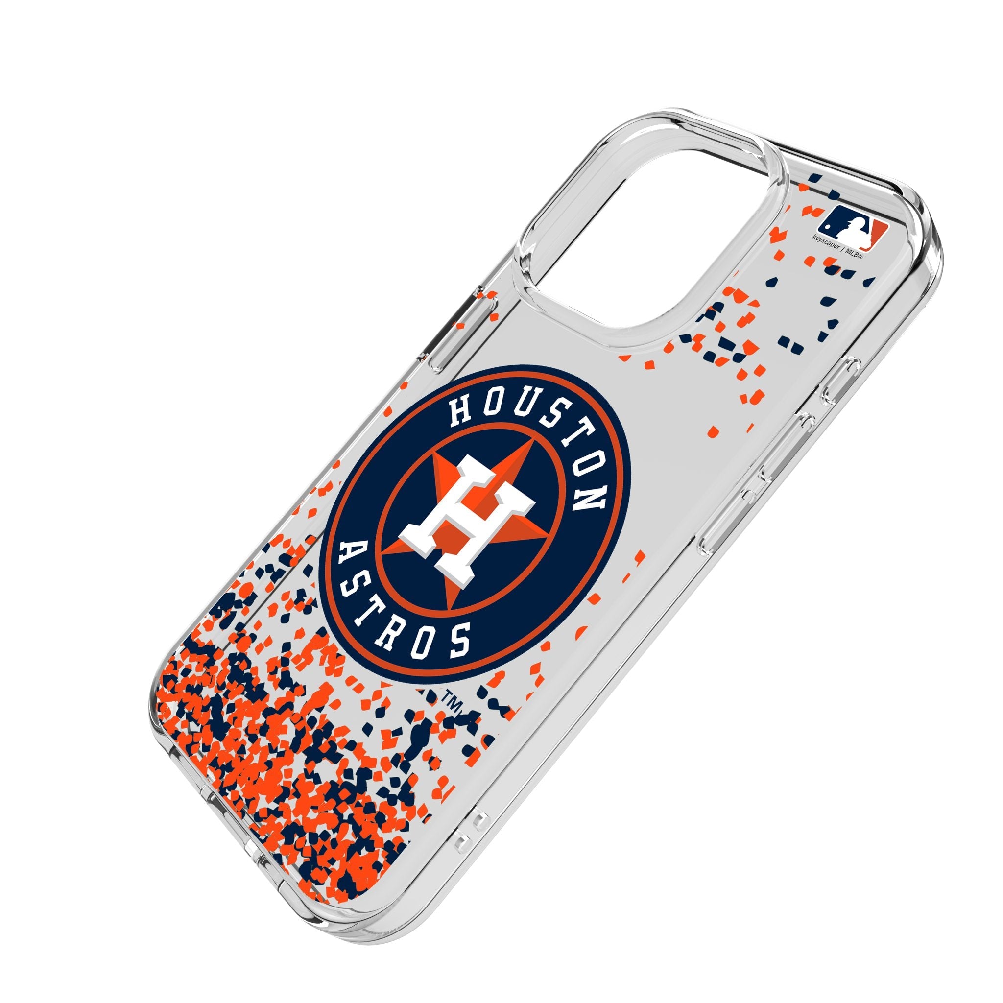 Houston Astros Confetti Clear Phone Case for Apple iPhone 2