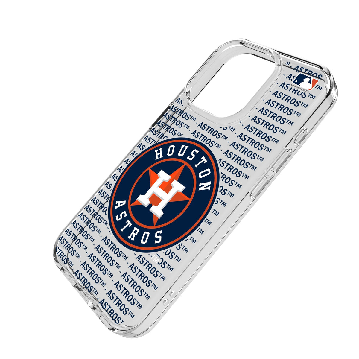 Houston Astros Text Backdrop Clear Phone Case for Apple iPhone 2