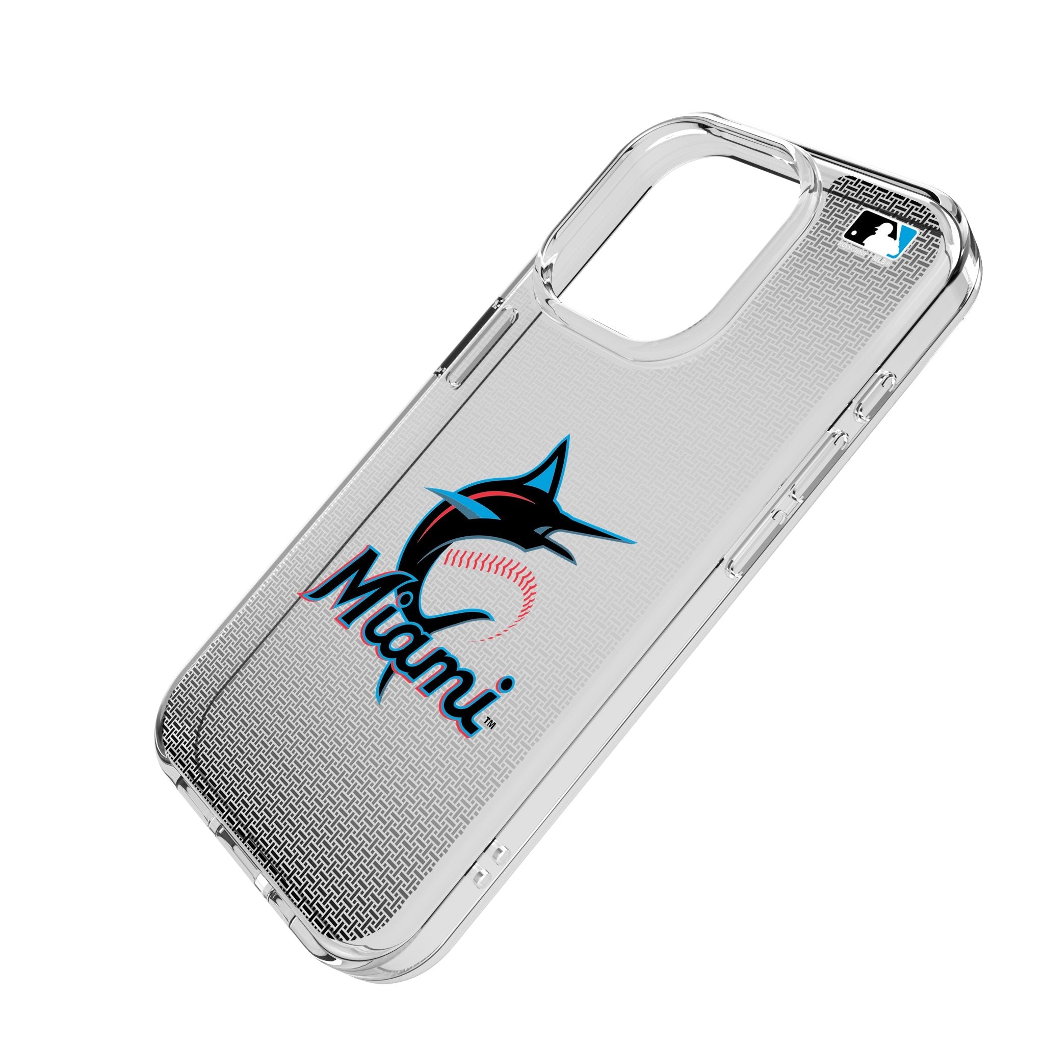 Miami Marlins Linen Clear Phone Case for Apple iPhone 2