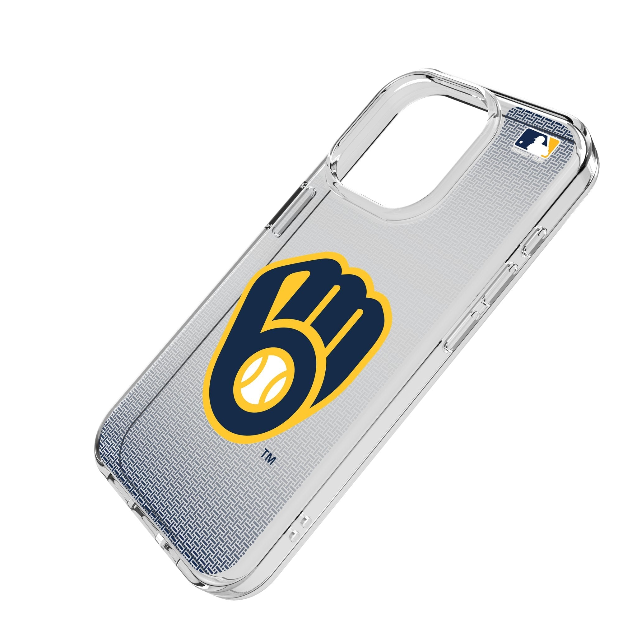 Milwaukee Brewers Linen Clear Phone Case for Apple iPhone 2