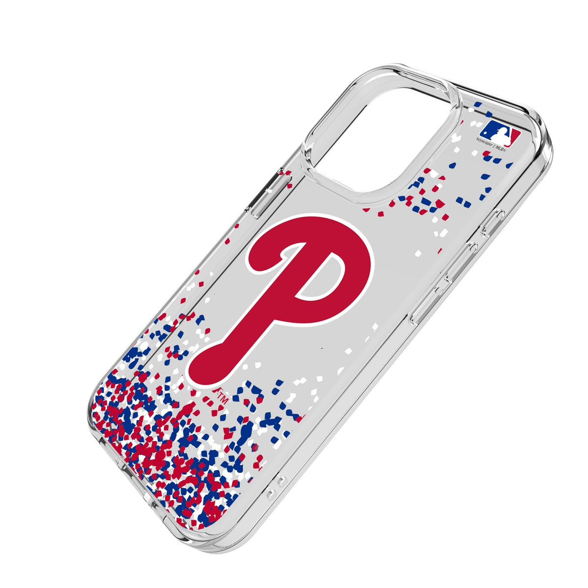 Philadelphia Phillies Confetti Clear Phone Case for Apple iPhone