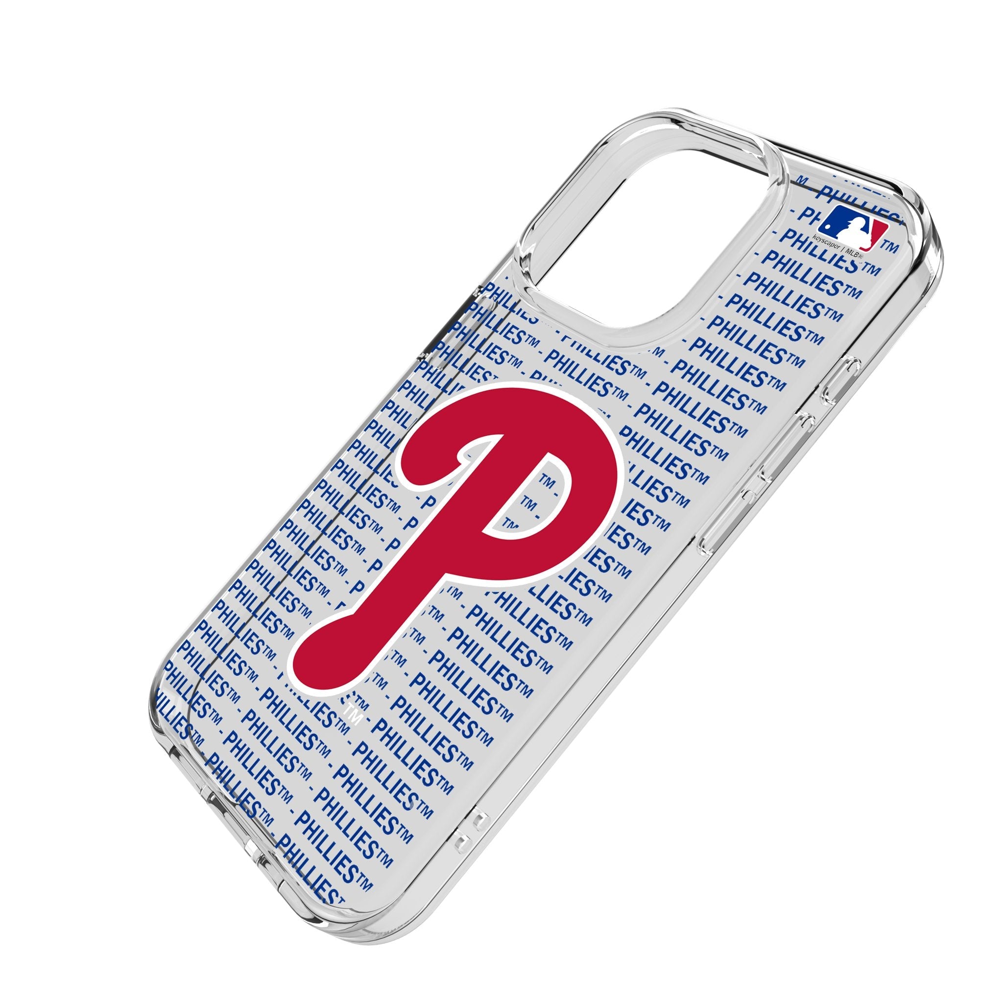 Philadelphia Phillies Text Backdrop Clear Phone Case for Apple iPhone 2