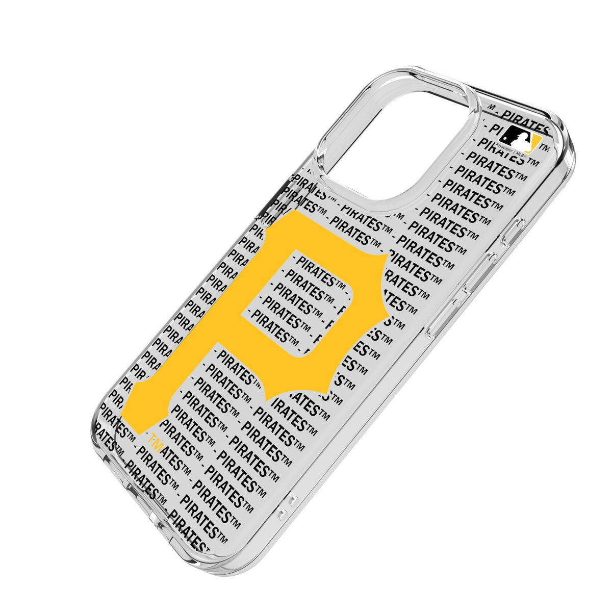 Pittsburgh Pirates Text Backdrop Clear Phone Case for Apple iPhone 2