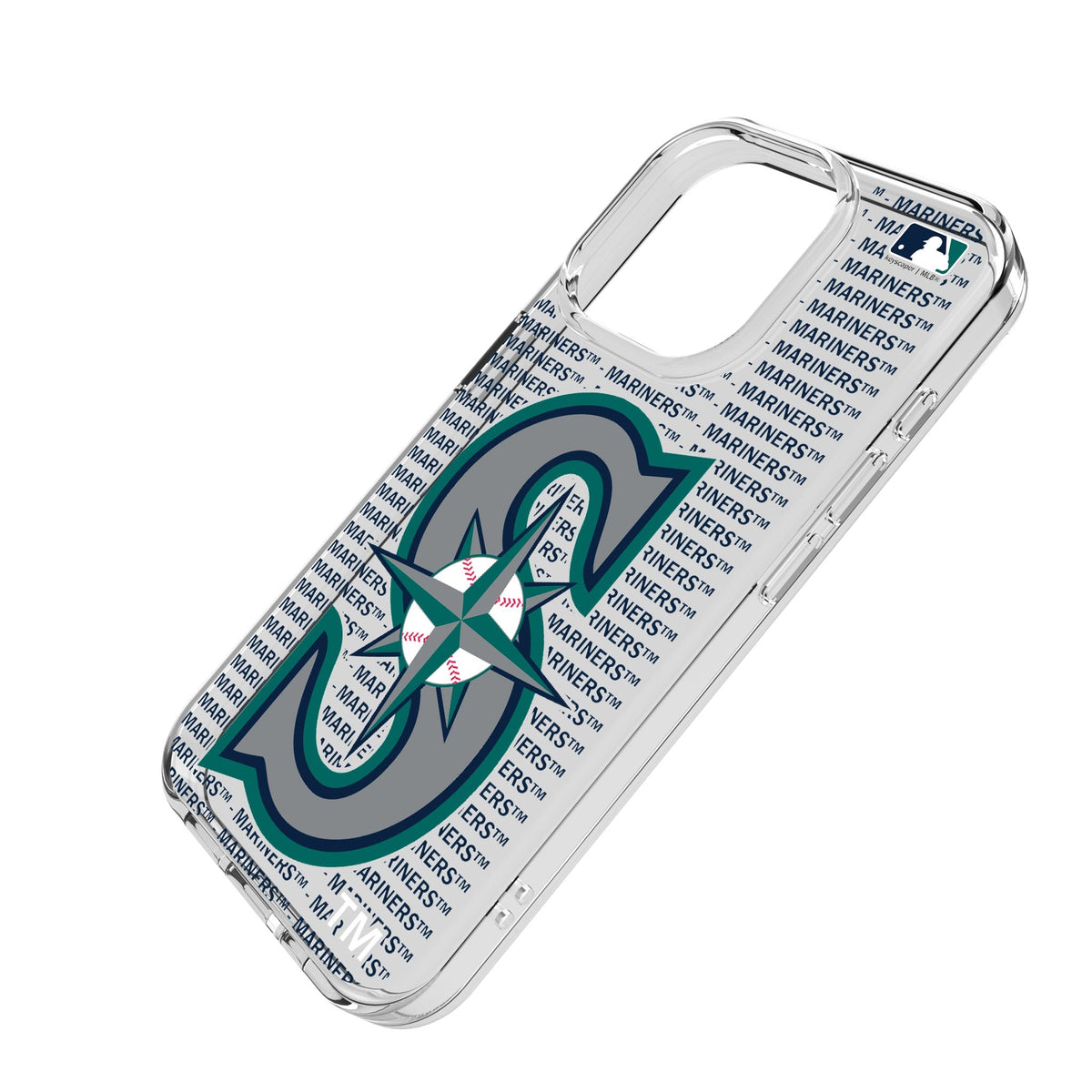 Seattle Mariners Text Backdrop Clear Phone Case for Apple iPhone 2