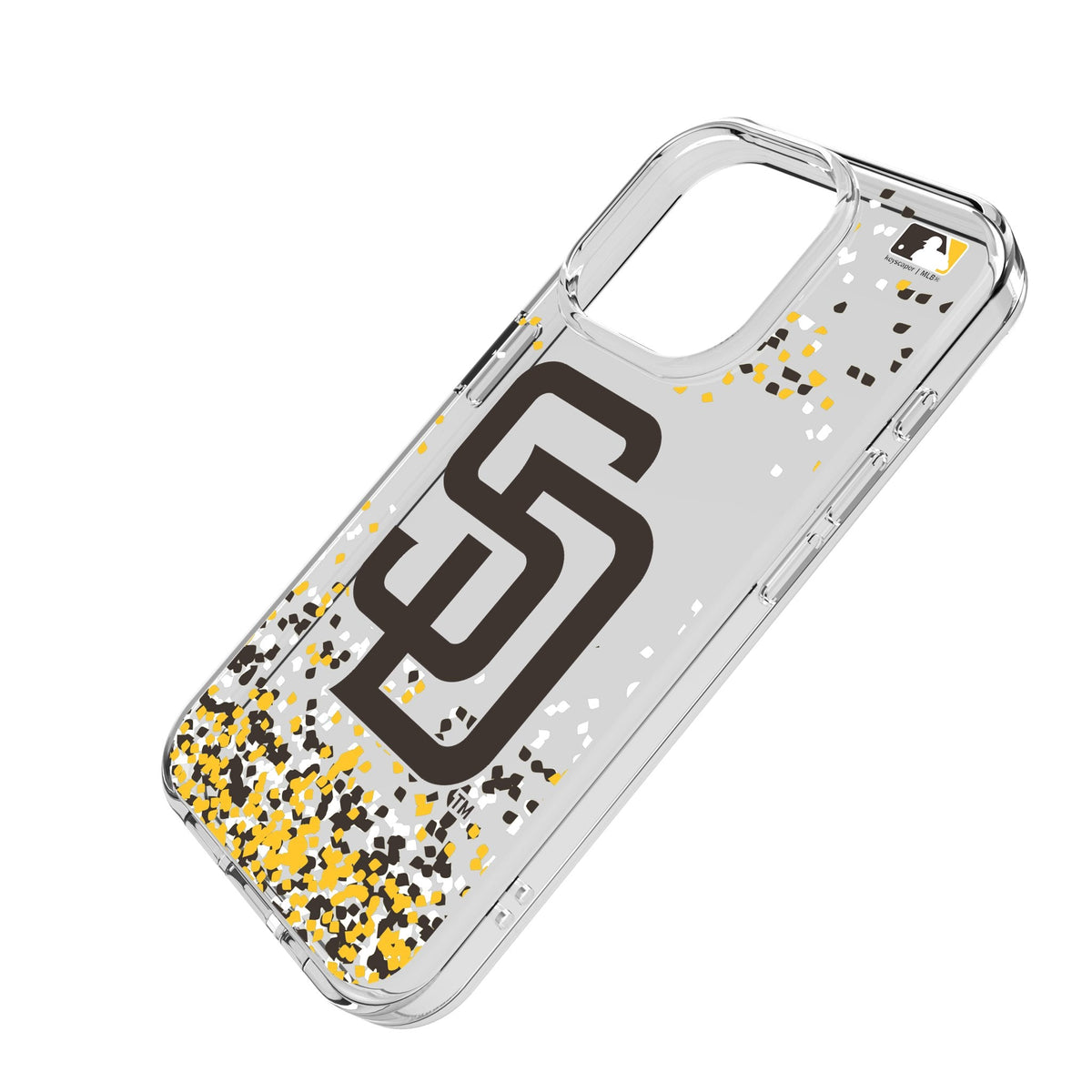 San Diego Padres Confetti Clear Phone Case for Apple iPhone