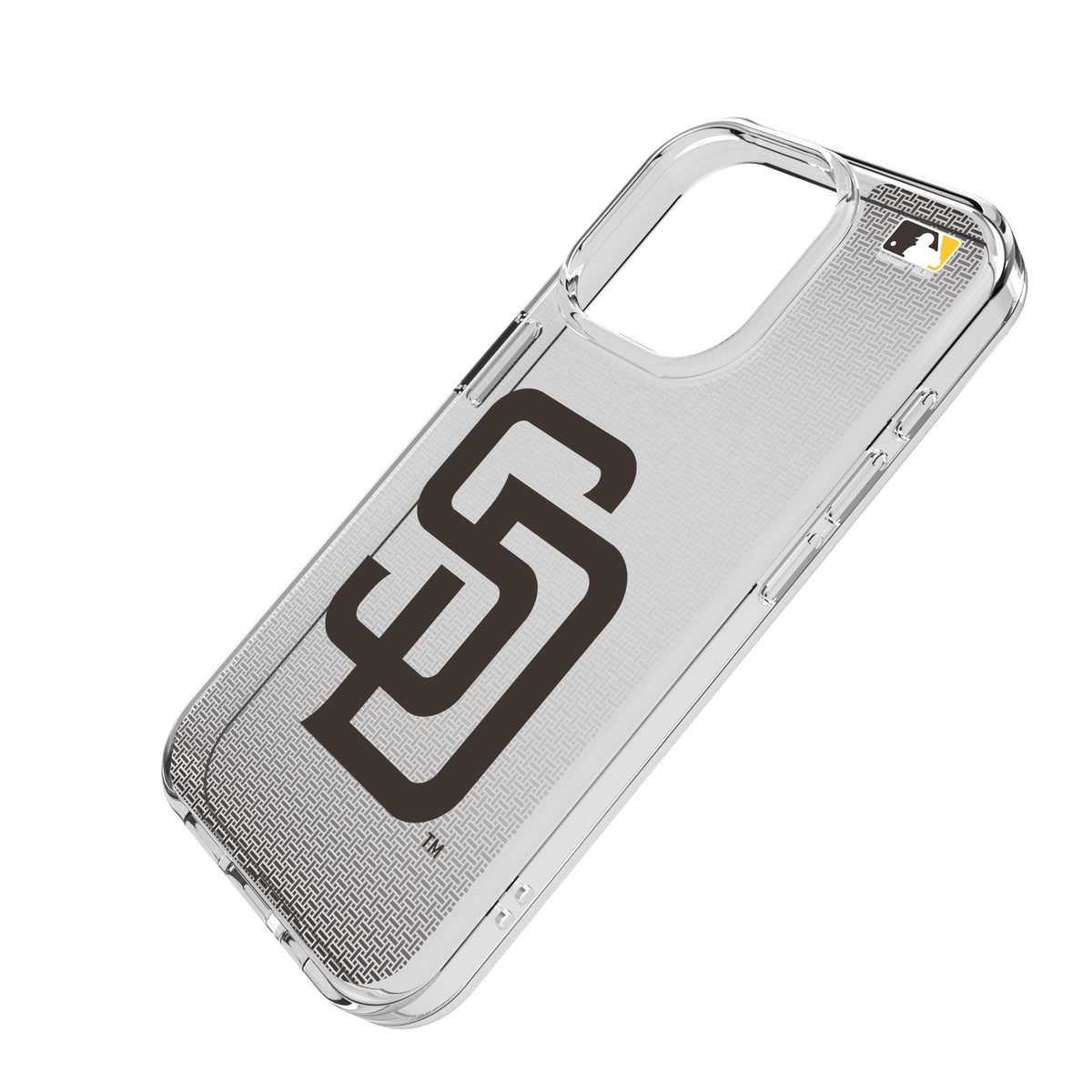 San Diego Padres Linen Clear Phone Case for Apple iPhone