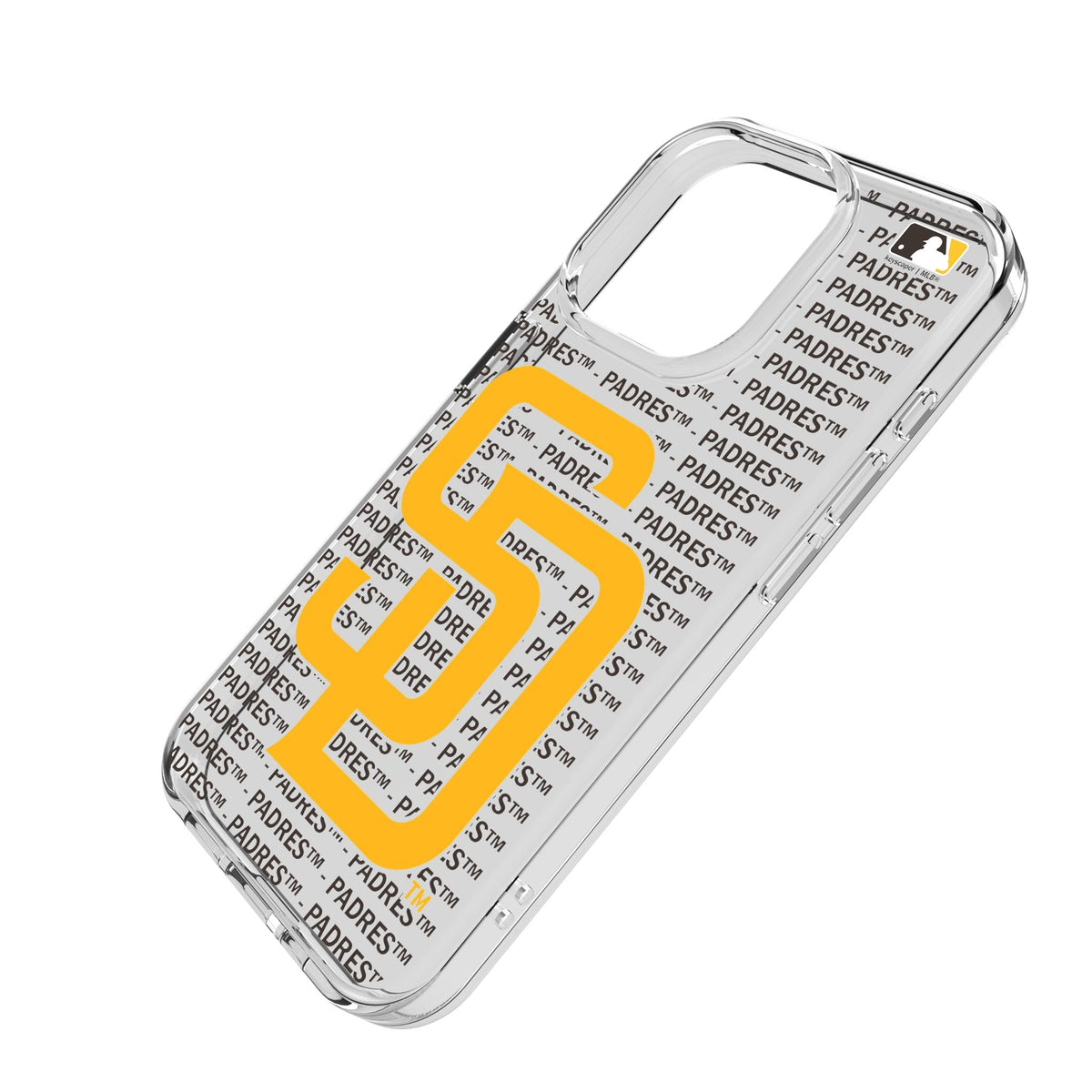 San Diego Padres Text Backdrop Clear Phone Case for Apple iPhone