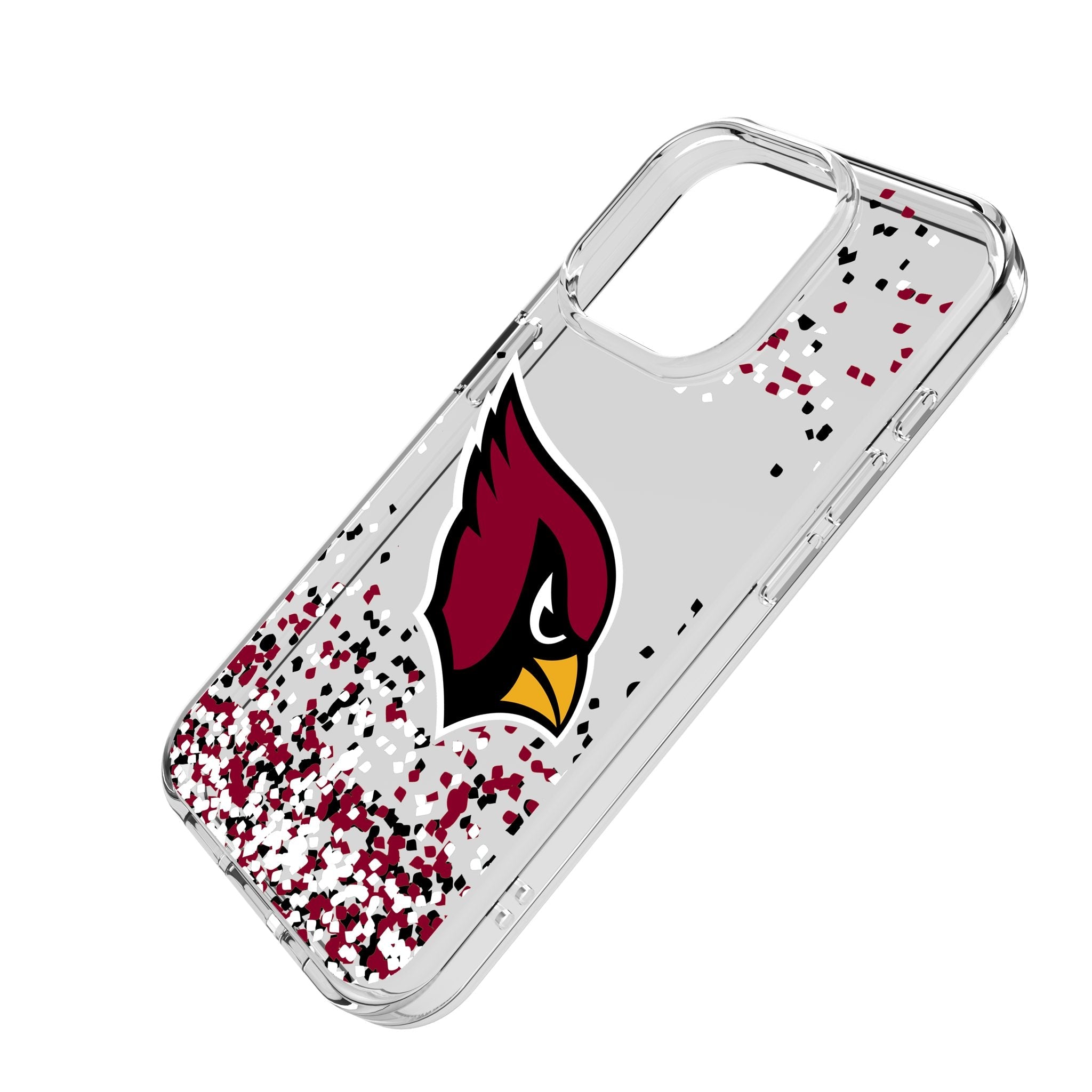 Arizona Cardinals Confetti Clear Phone Case for Apple iPhone 2