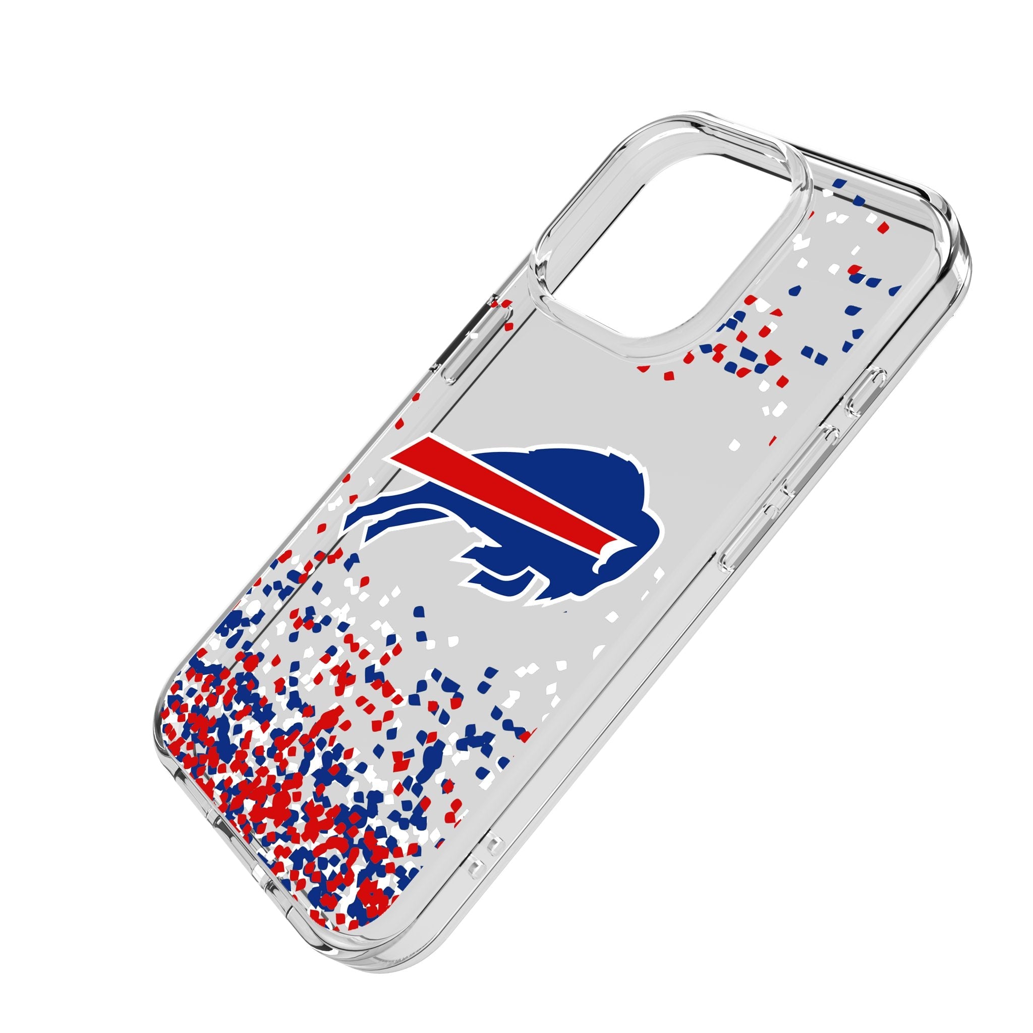 Buffalo Bills Confetti Clear Phone Case for Apple iPhone