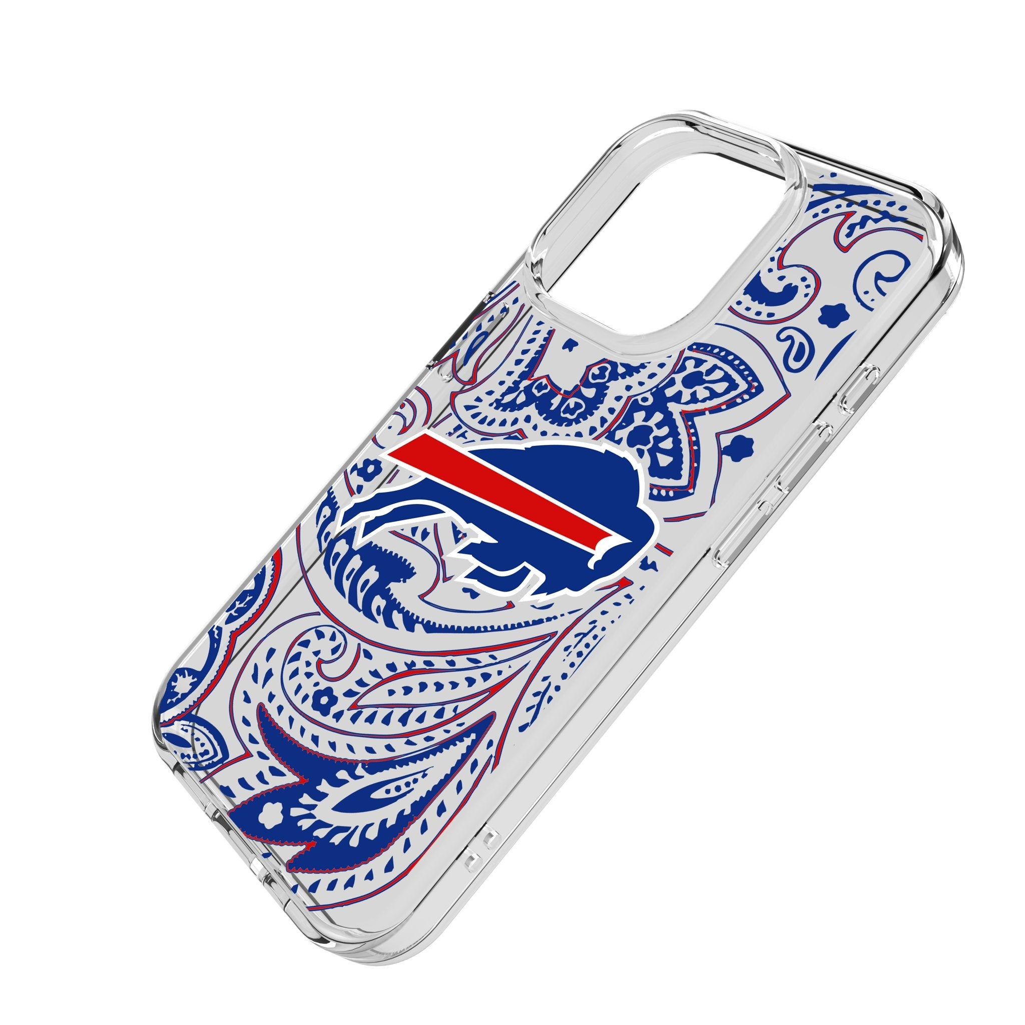 Buffalo Bills Paisley Clear Phone Case for Apple iPhone