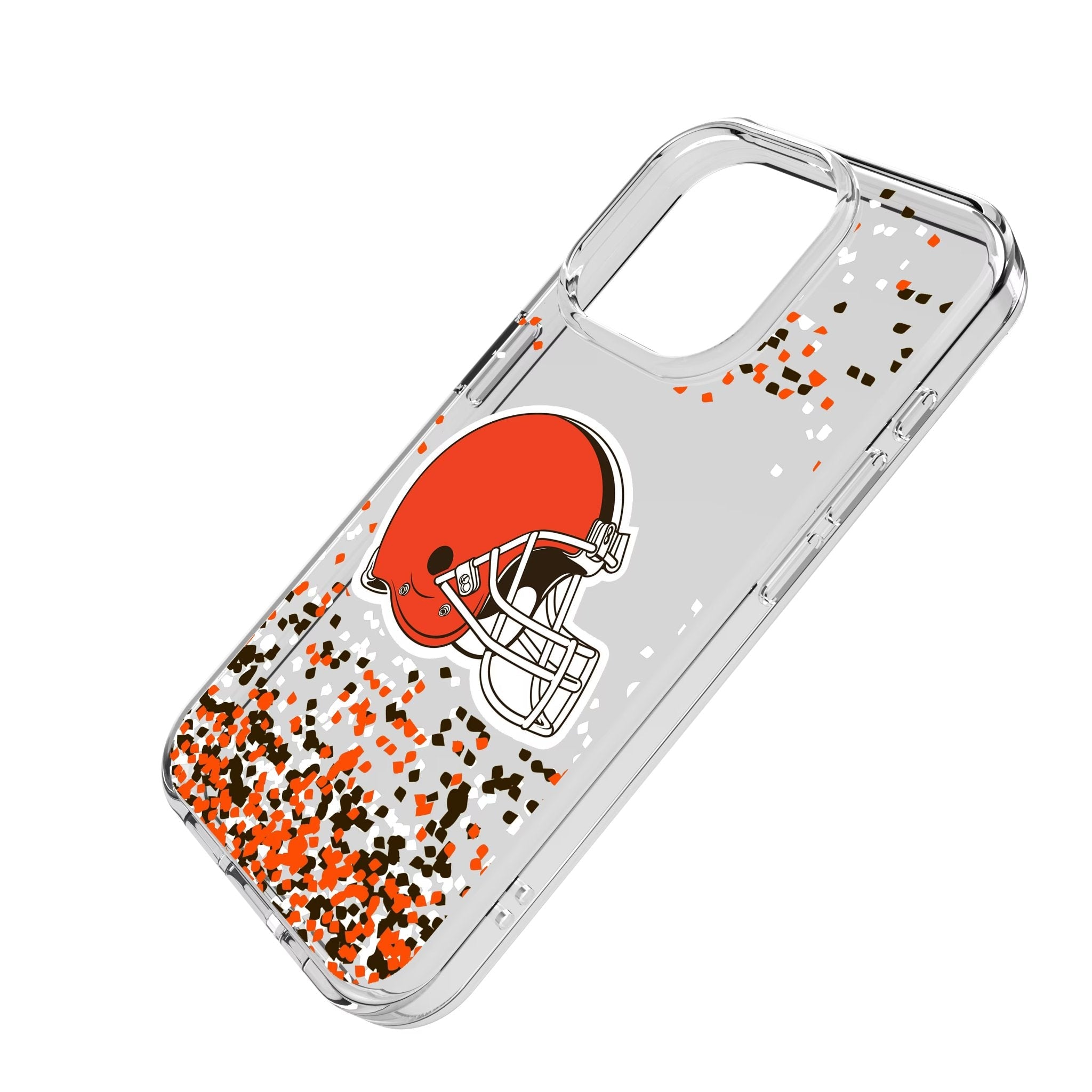 Cleveland Browns Confetti Clear Phone Case for Apple iPhone 2