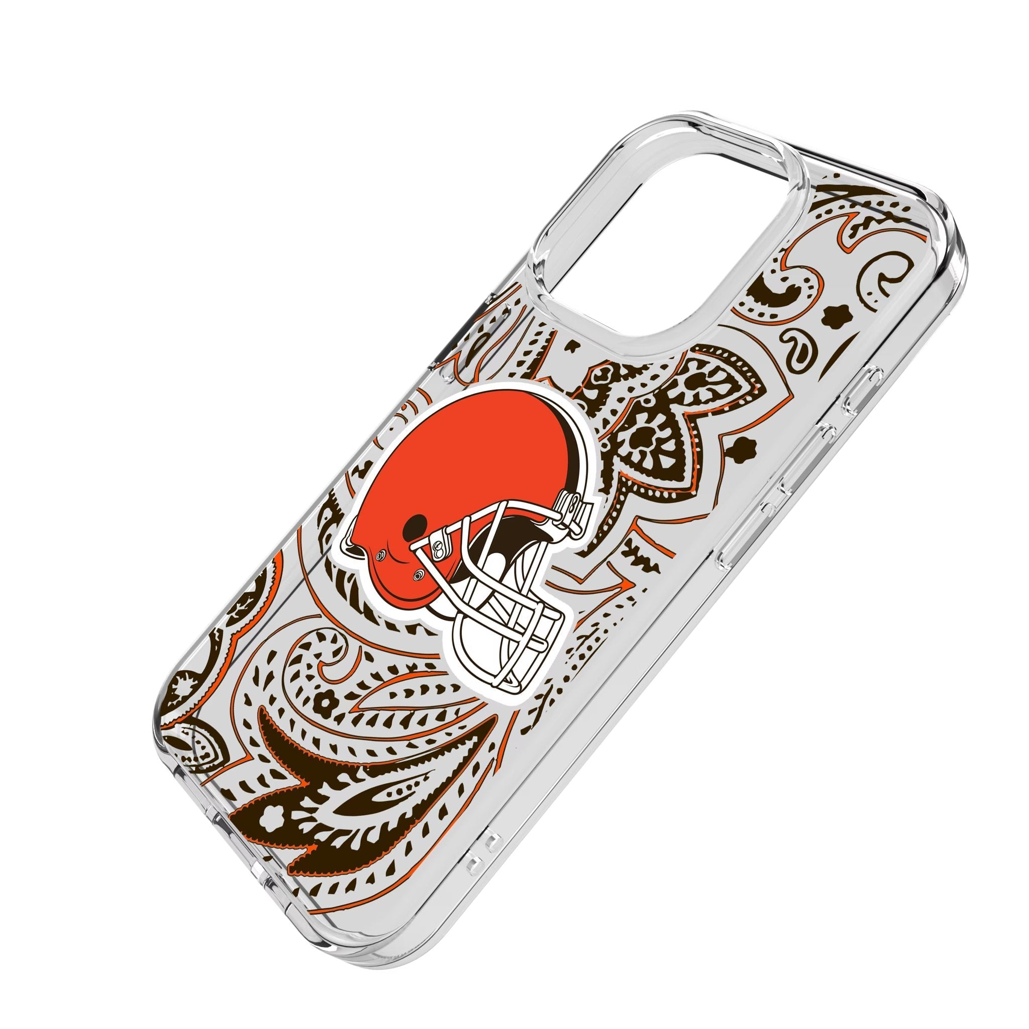 Cleveland Browns Paisley Clear Phone Case for Apple iPhone 2