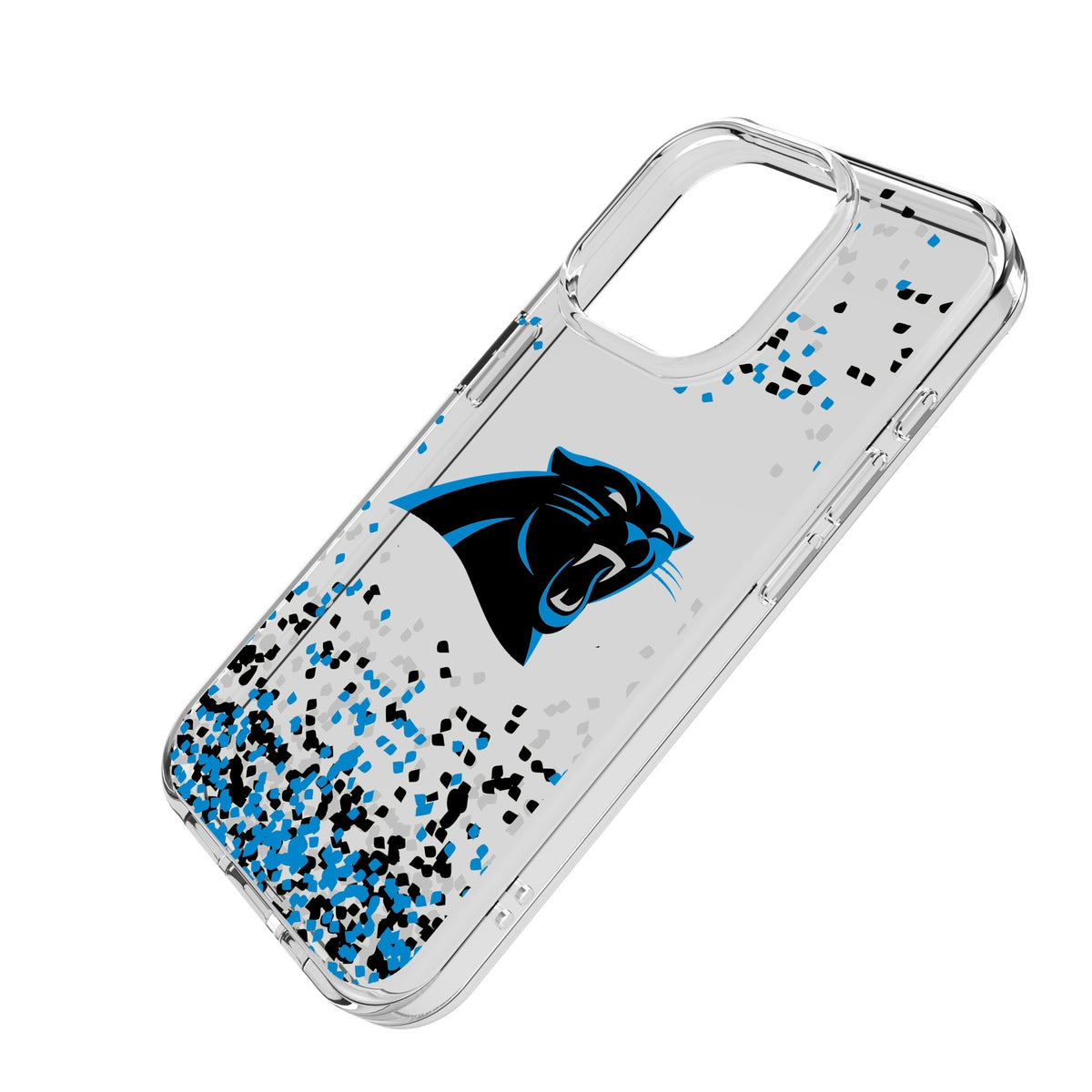 Carolina Panthers Confetti Clear Phone Case for Apple iPhone 2